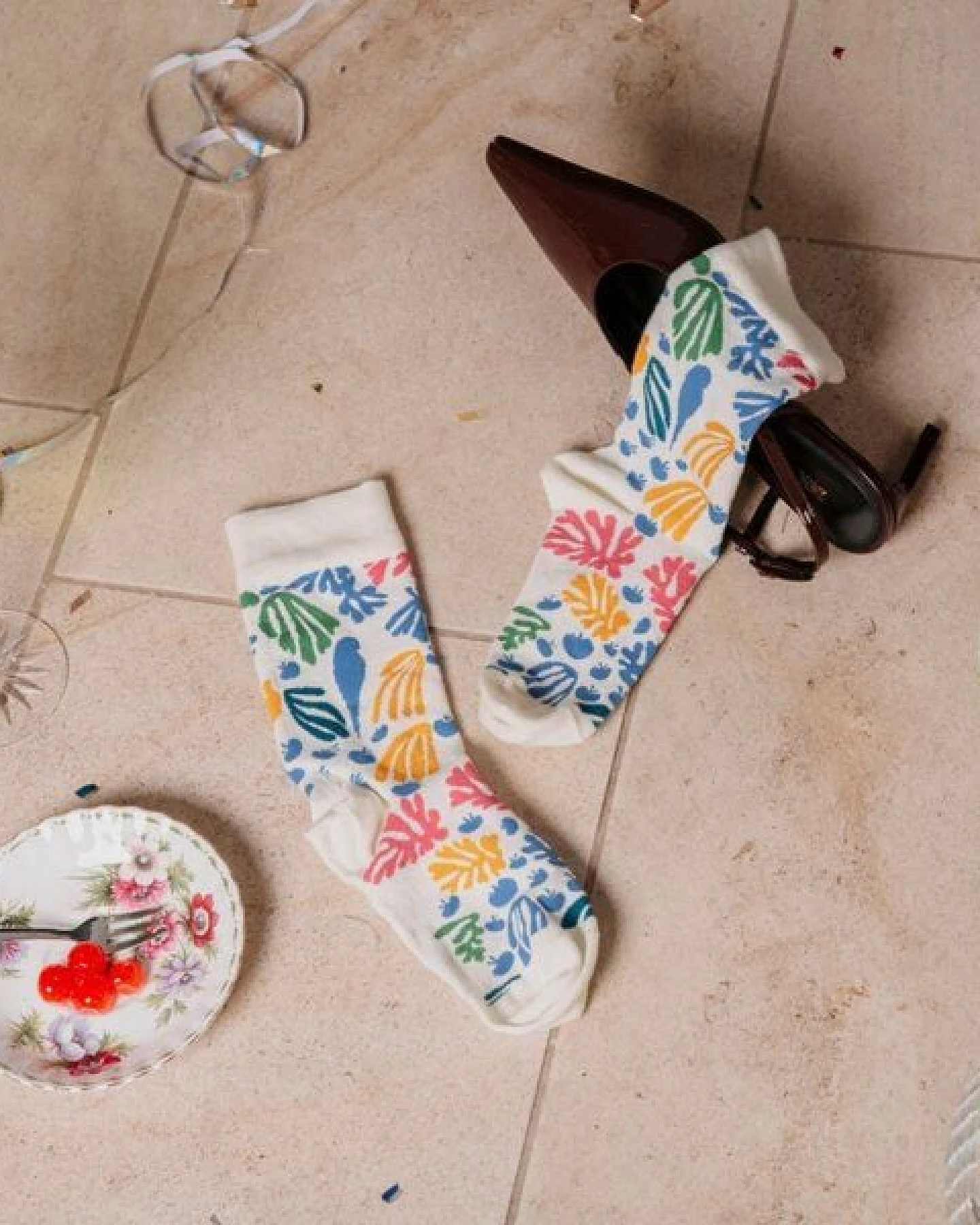 KUNSTSOKKEN Kunst Socken - Nahtlose Bunte Socken aus Bio-Baumwolle Mix - weihnachtsgeschenke für Künstler - Lustige Socken Geschenk – Ansicht 3