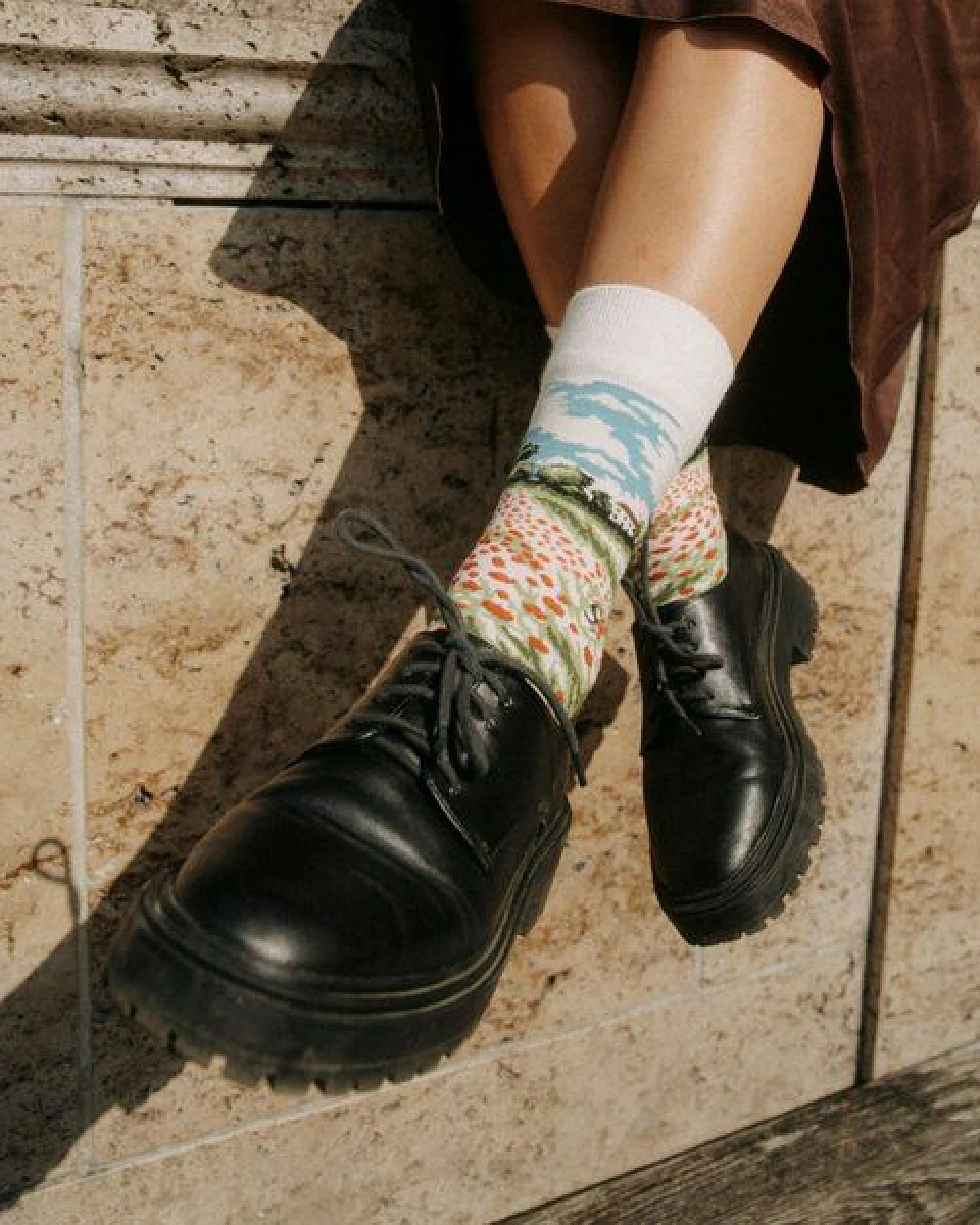 KUNSTSOKKEN Kunst Socken - Nahtlose Bunte Socken aus Bio-Baumwolle Mix - weihnachtsgeschenke für Künstler - Lustige Socken Geschenk – Ansicht 4
