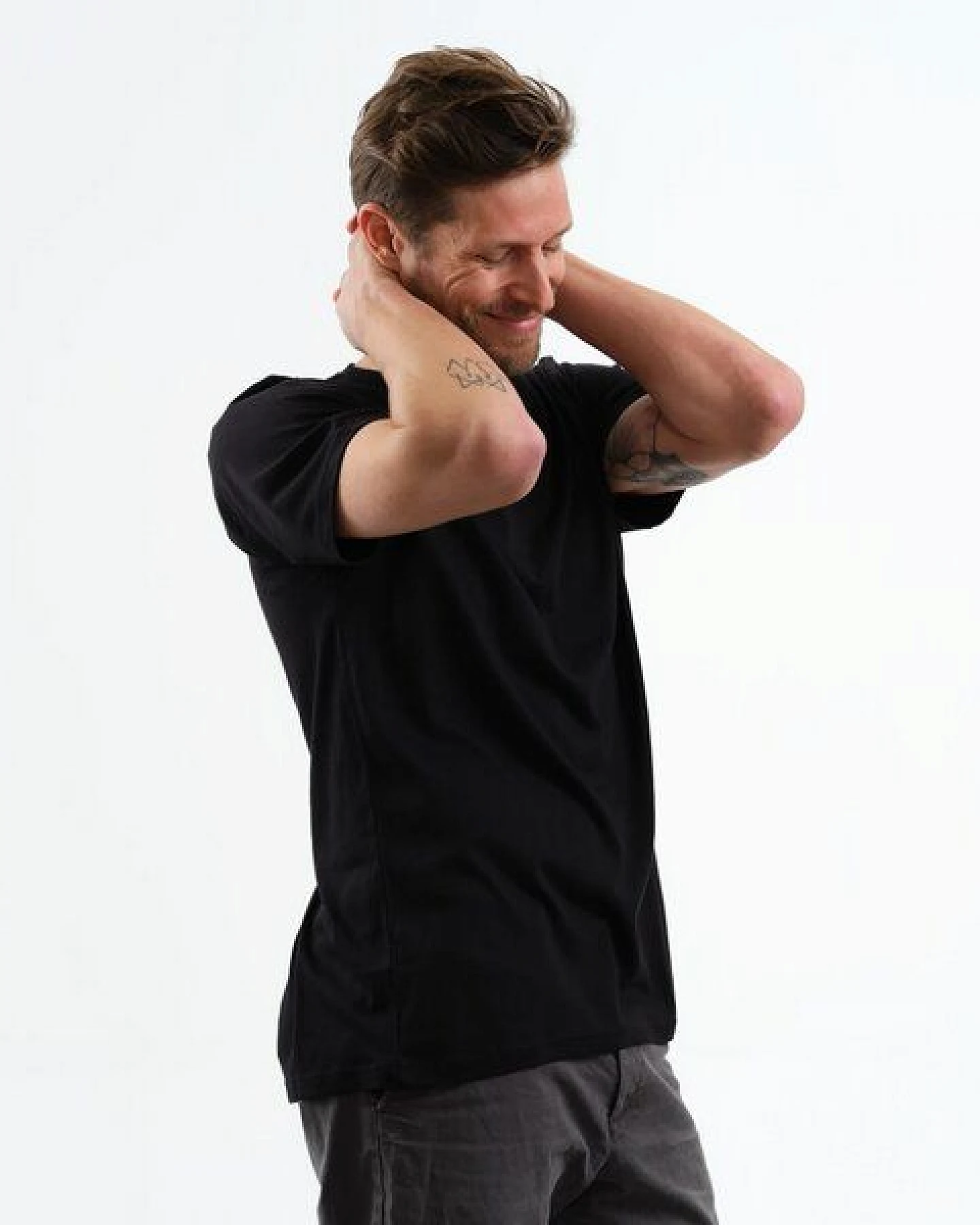 GARY MASH Herren Basic T-Shirt aus TENCEL Modal Mix – Ansicht 3