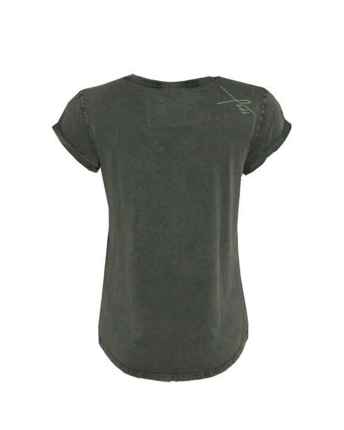 FÄDD Damen T-Shirt Rundhals aus Bio-Baumwolle "Hippocampus" Grün – Ansicht 3