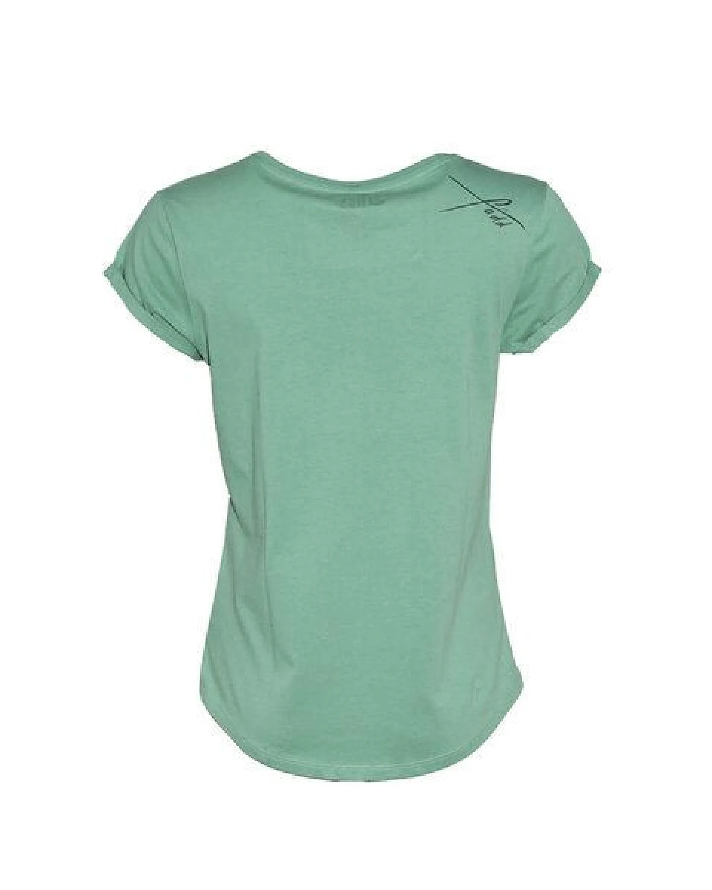 FÄDD Damen T-Shirt Rundhals aus Bio-Baumwolle "Blasentang" Grün – Ansicht 3