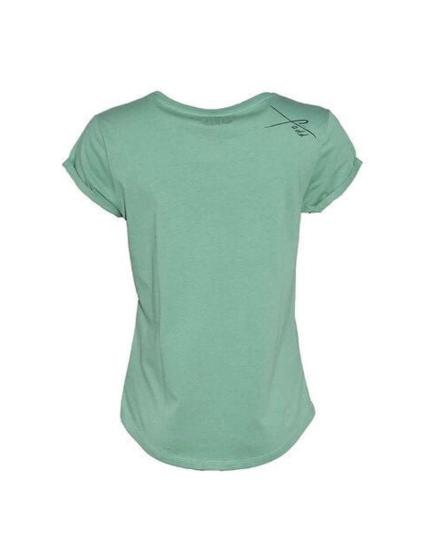FÄDD Damen T-Shirt Rundhals aus Bio-Baumwolle "Blasentang" Grün – Ansicht 3