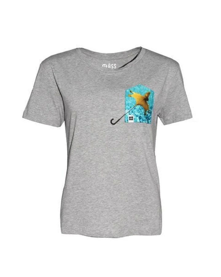 FÄDD Damen T-Shirt Rundhals aus Bio-Baumwolle "Krakenschirm BT" Grau