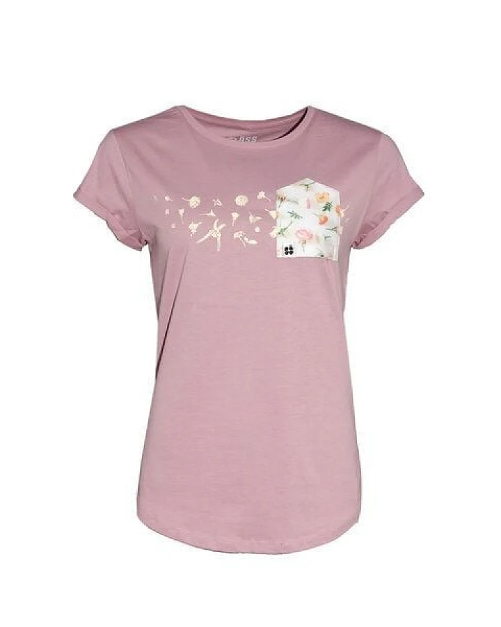 FÄDD Damen T-Shirt Rundhals aus Bio-Baumwolle "Blumenböhe BT" Rosa