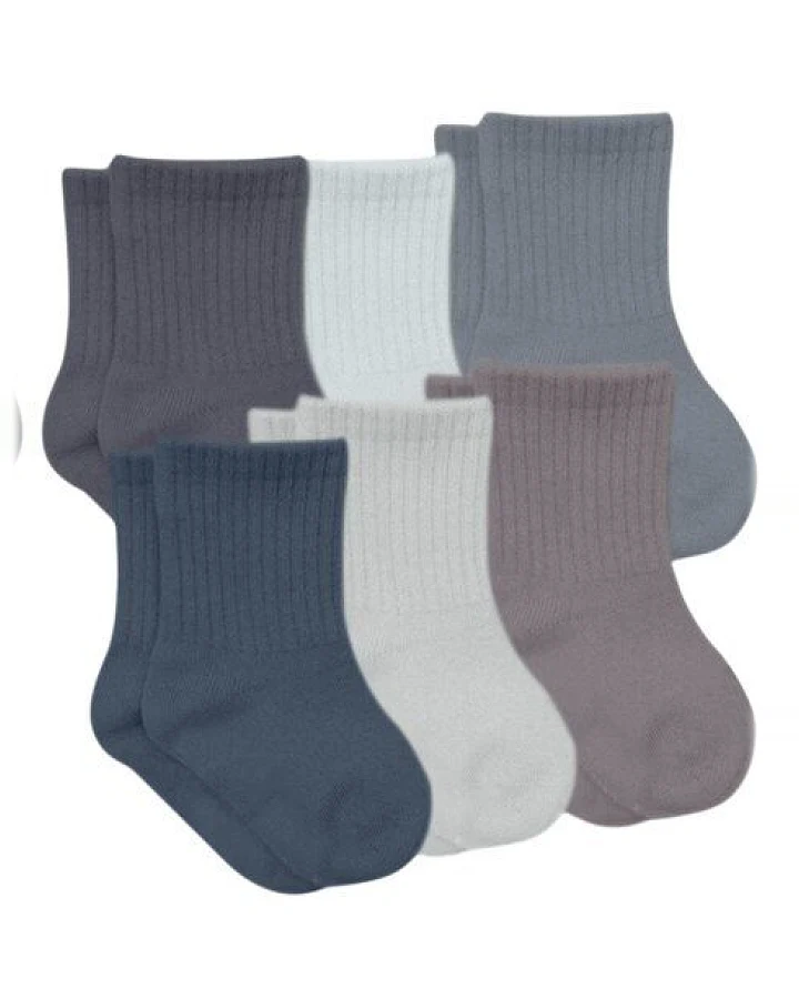 bistyle Socken 6er-Pack für Babys Babysocken Jungen Mädchen Kurzsocken gerippt