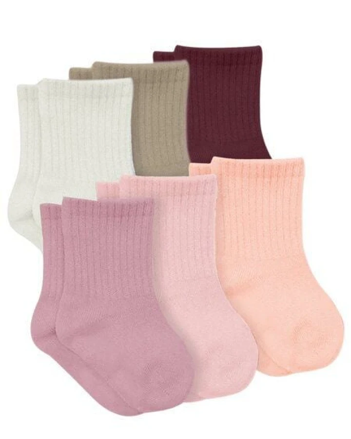 bistyle Socken 6er-Pack für Babys Babysocken Jungen Mädchen Kurzsocken gerippt