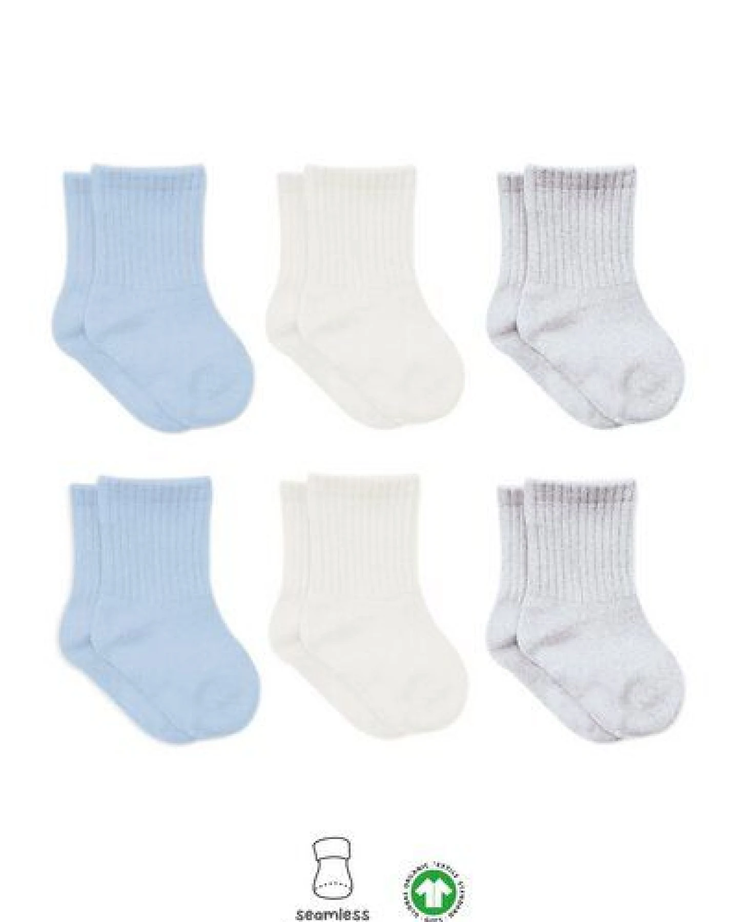 bistyle Socken 6er-Pack für Babys Babysocken Jungen Mädchen Kurzsocken gerippt – Ansicht 2