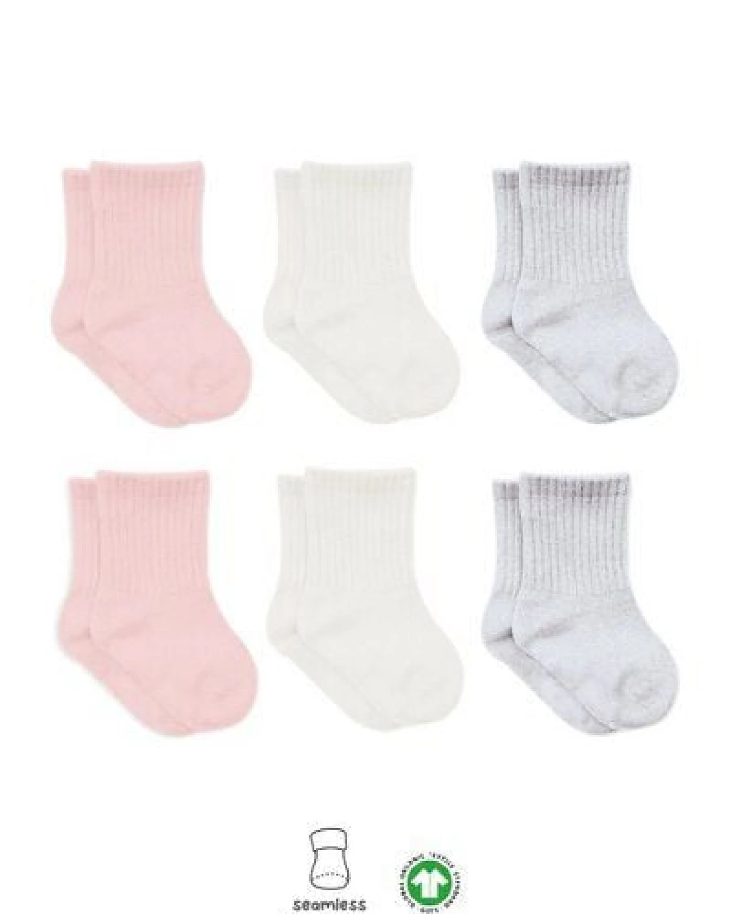 bistyle Socken 6er-Pack für Babys Babysocken Jungen Mädchen Kurzsocken gerippt – Ansicht 4