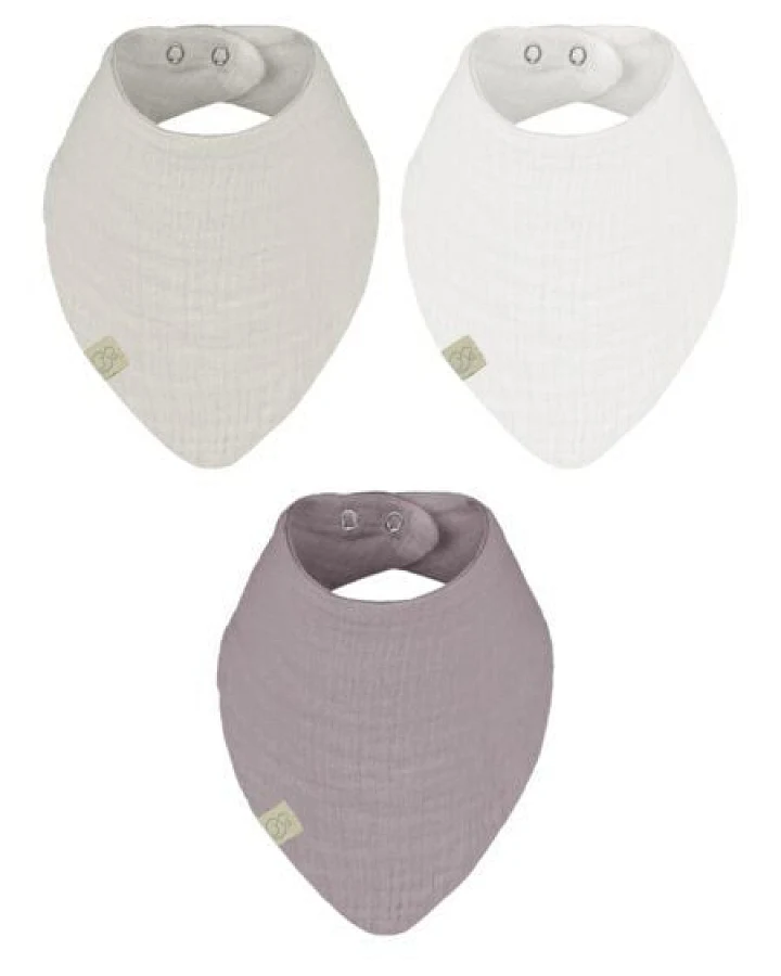 bistyle Dreieckstuch (3 St) Baby Musselin Lätzchen Halstuch Mehrfarbig Unisex