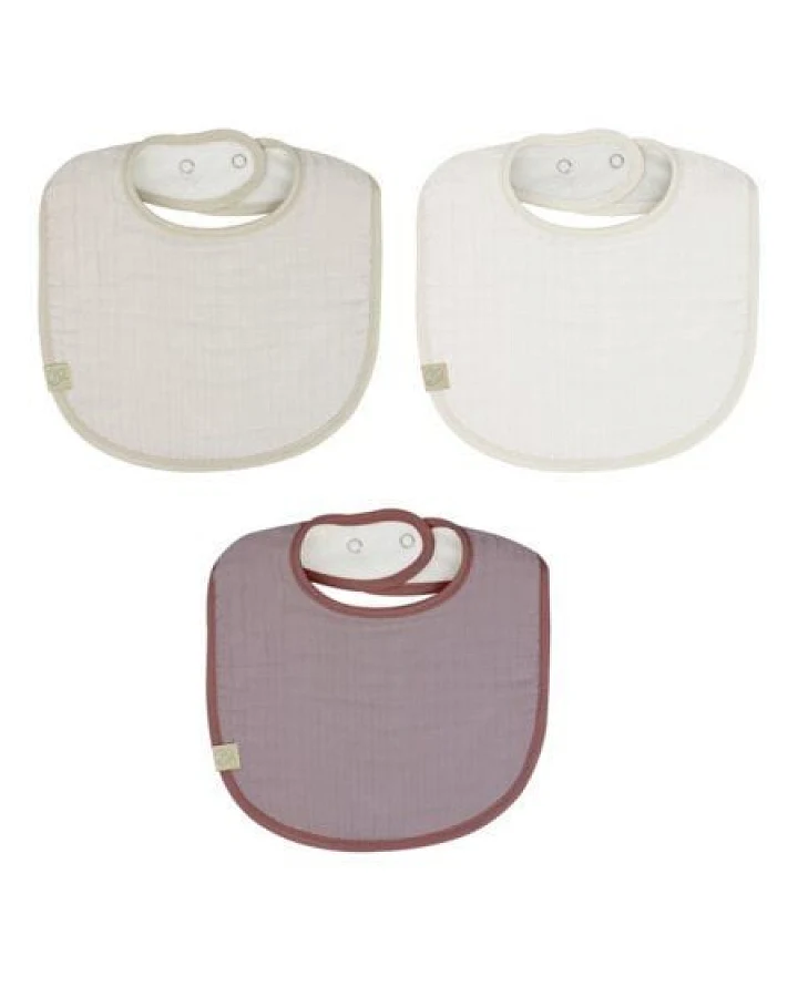 bistyle Lätzchen Baby Musselin (3 St) Doppelseitig Handtuchfunktion Unisex
