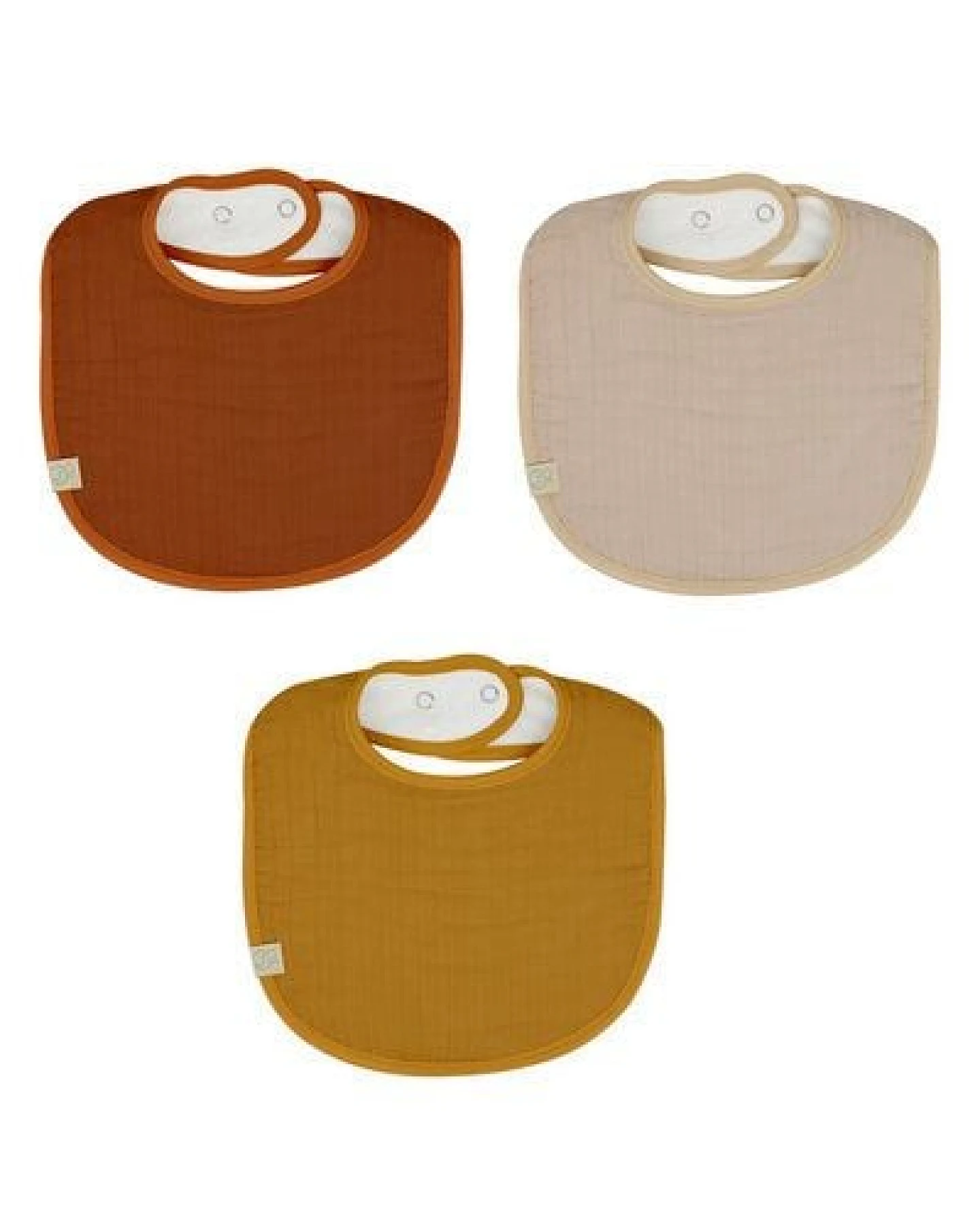 bistyle Lätzchen Baby Musselin (3 St) Doppelseitig Handtuchfunktion Unisex – Ansicht 2