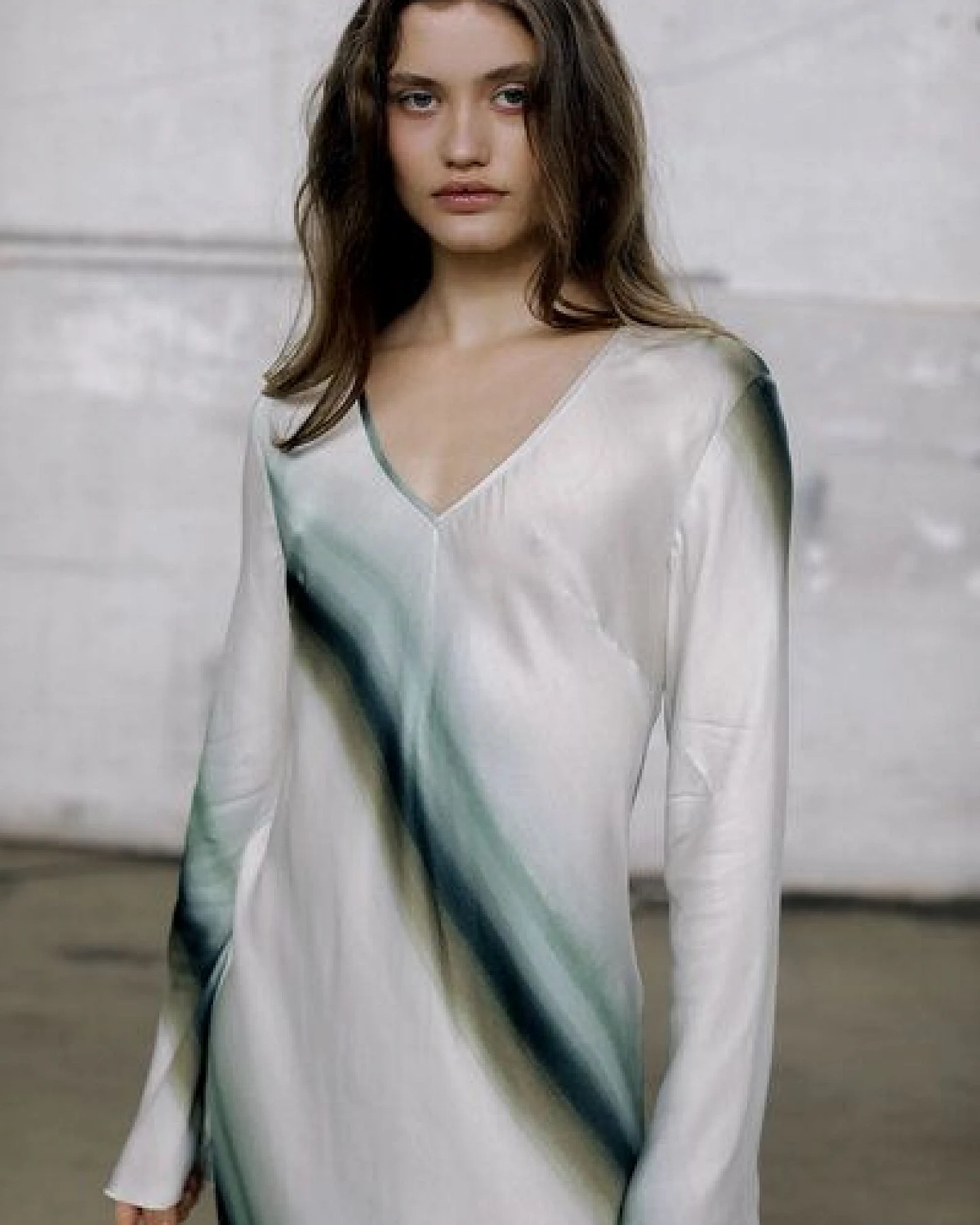 IVA RYCH Maxikleid aus bedruckter Viskose I Deadstock – Ansicht 3