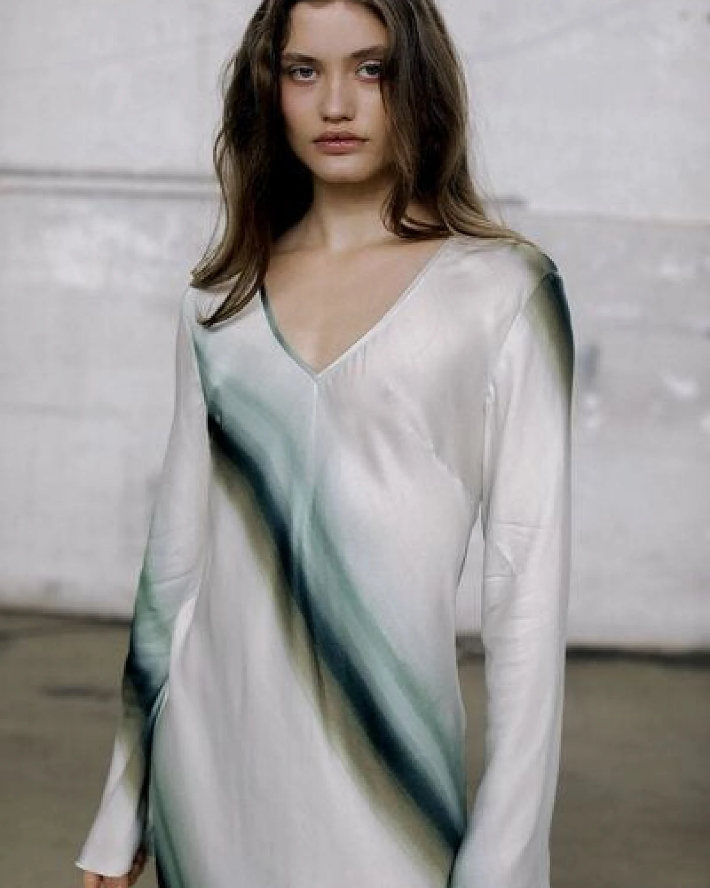 IVA RYCH Maxikleid aus bedruckter Viskose I Deadstock – Ansicht 4
