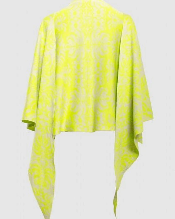 LANARTO slow fashion Schultertuch Blütenzauber aus 100% Bio-Baumwolle Feinstrick made in germany