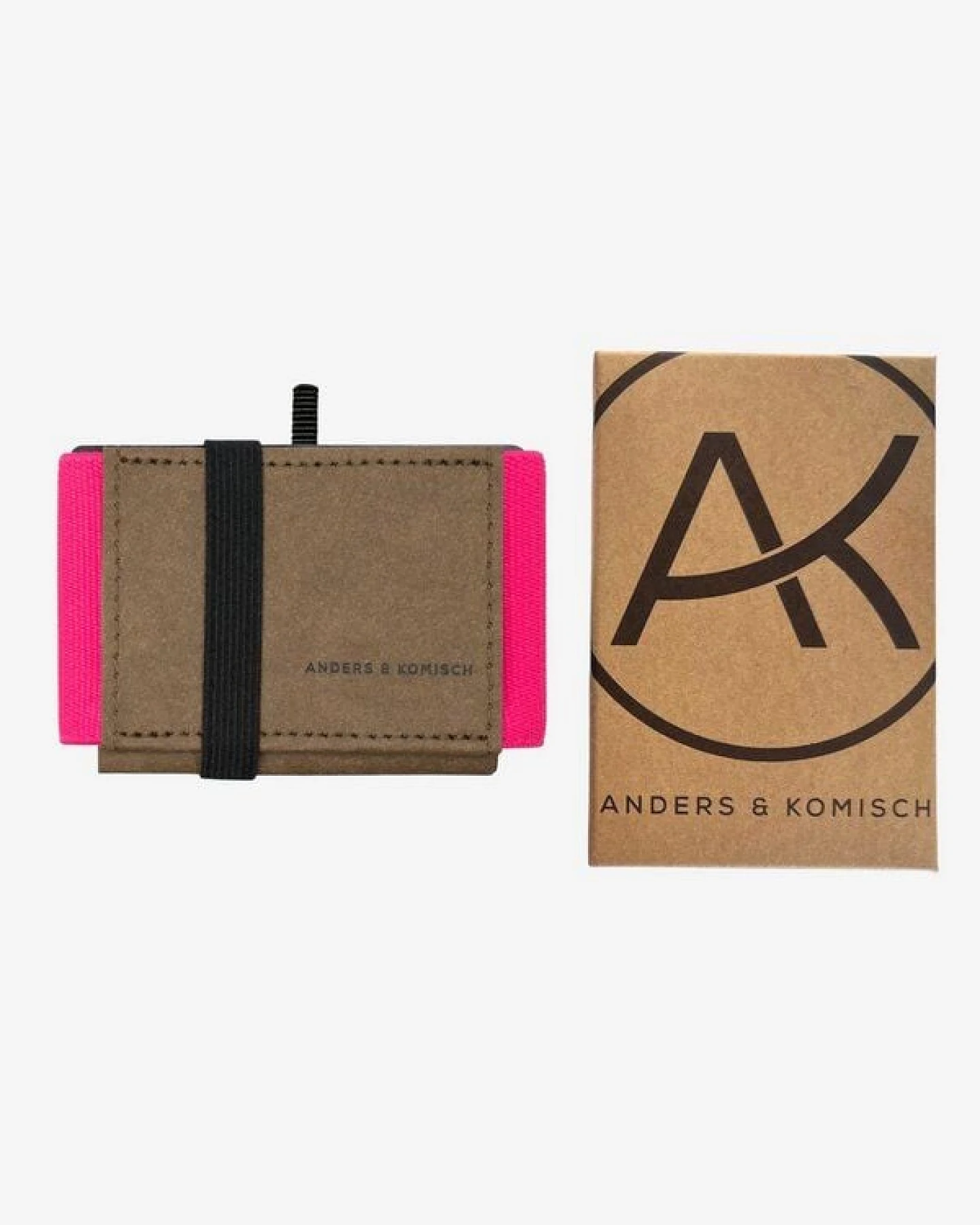 ANDERS & KOMISCH MINI PRO Slim Wallet mit Münzfach - Kleines smarte Portemonnaie Braun – Ansicht 4