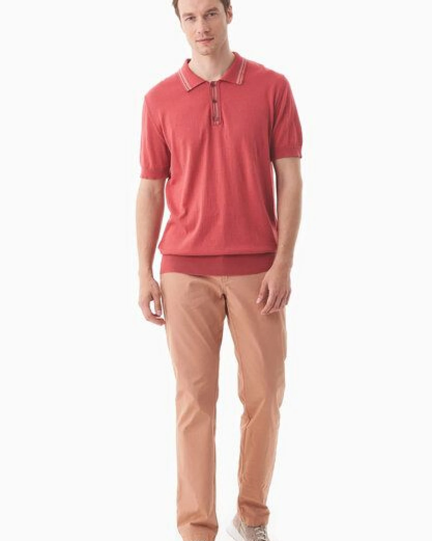 ORGANICATION Strick-Poloshirt aus Bio-Baumwolle – Ansicht 2