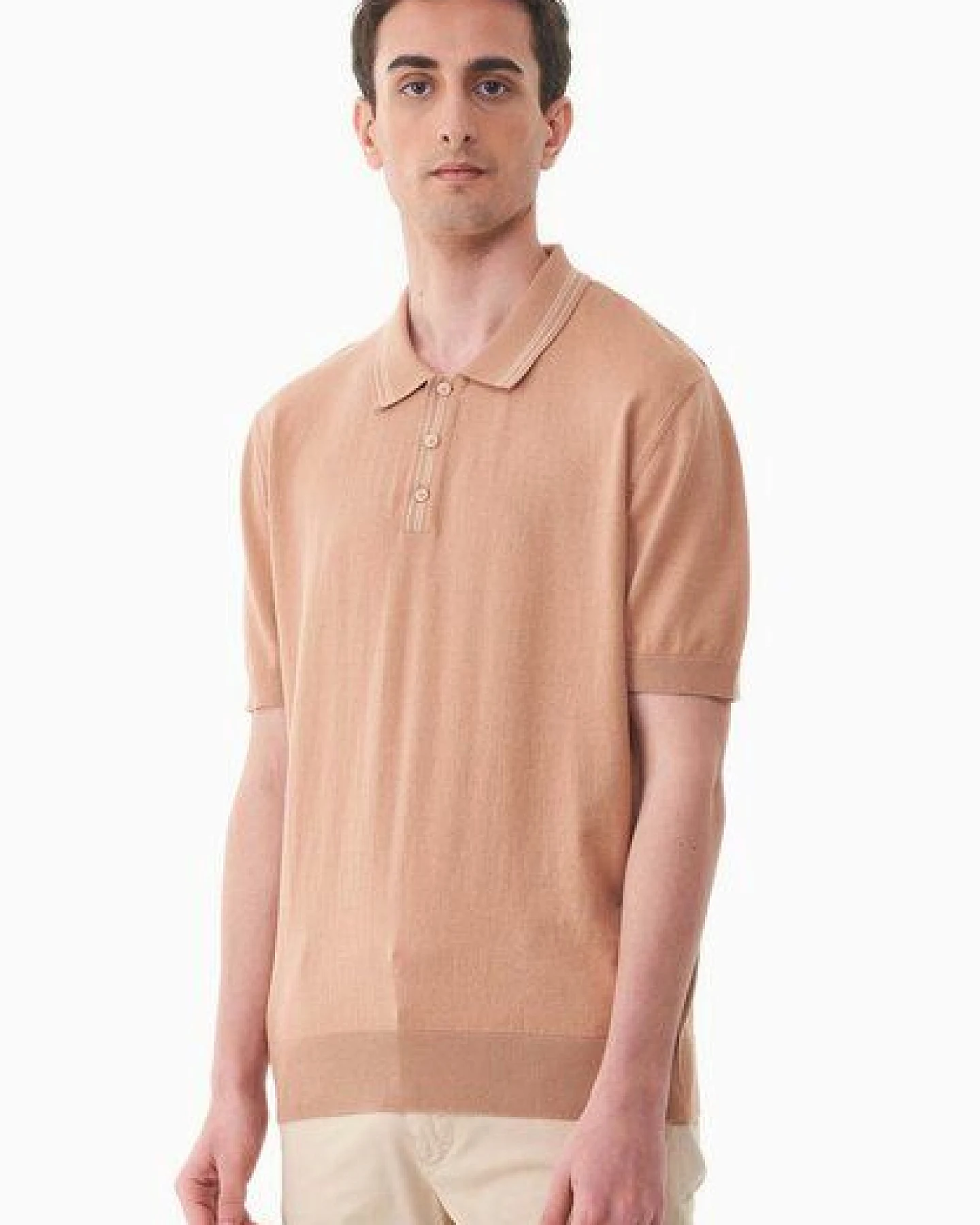 ORGANICATION Strick-Poloshirt aus Bio-Baumwolle – Ansicht 4