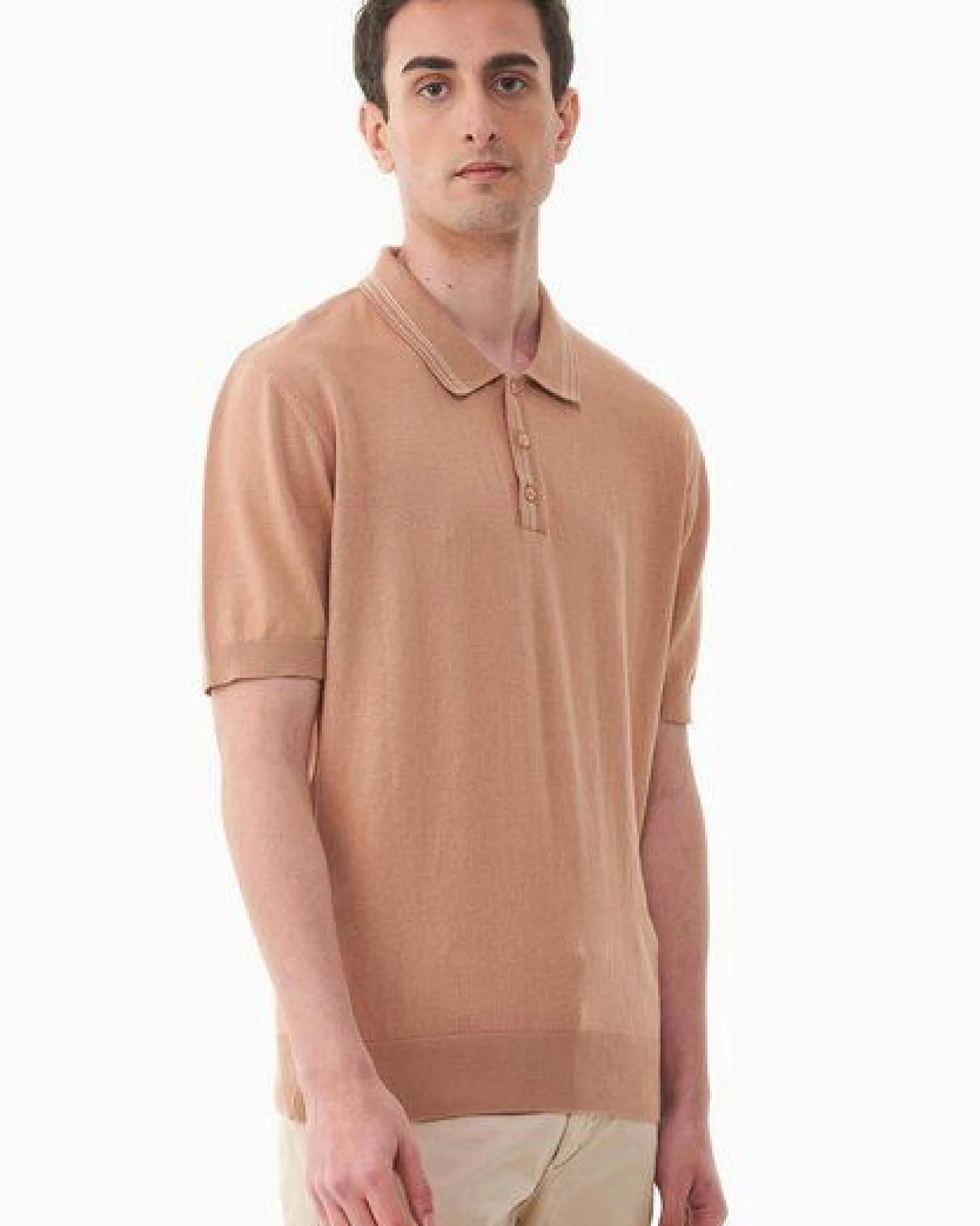 ORGANICATION Strick-Poloshirt aus Bio-Baumwolle – Ansicht 3
