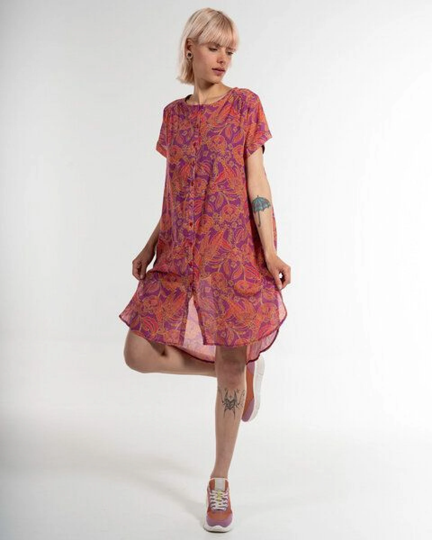 Alma & Lovis Print-Blusenkleid aus feinem Bio-Baumwoll-Batist – Ansicht 2