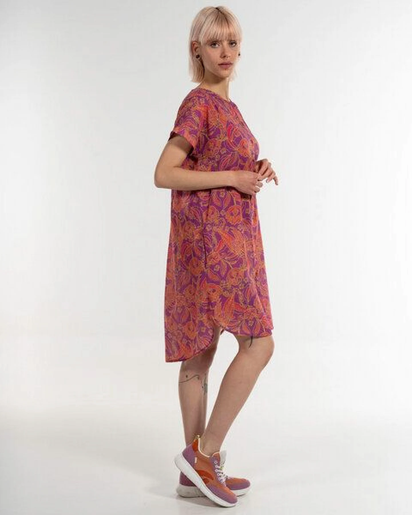 Alma & Lovis Print-Blusenkleid aus feinem Bio-Baumwoll-Batist – Ansicht 3