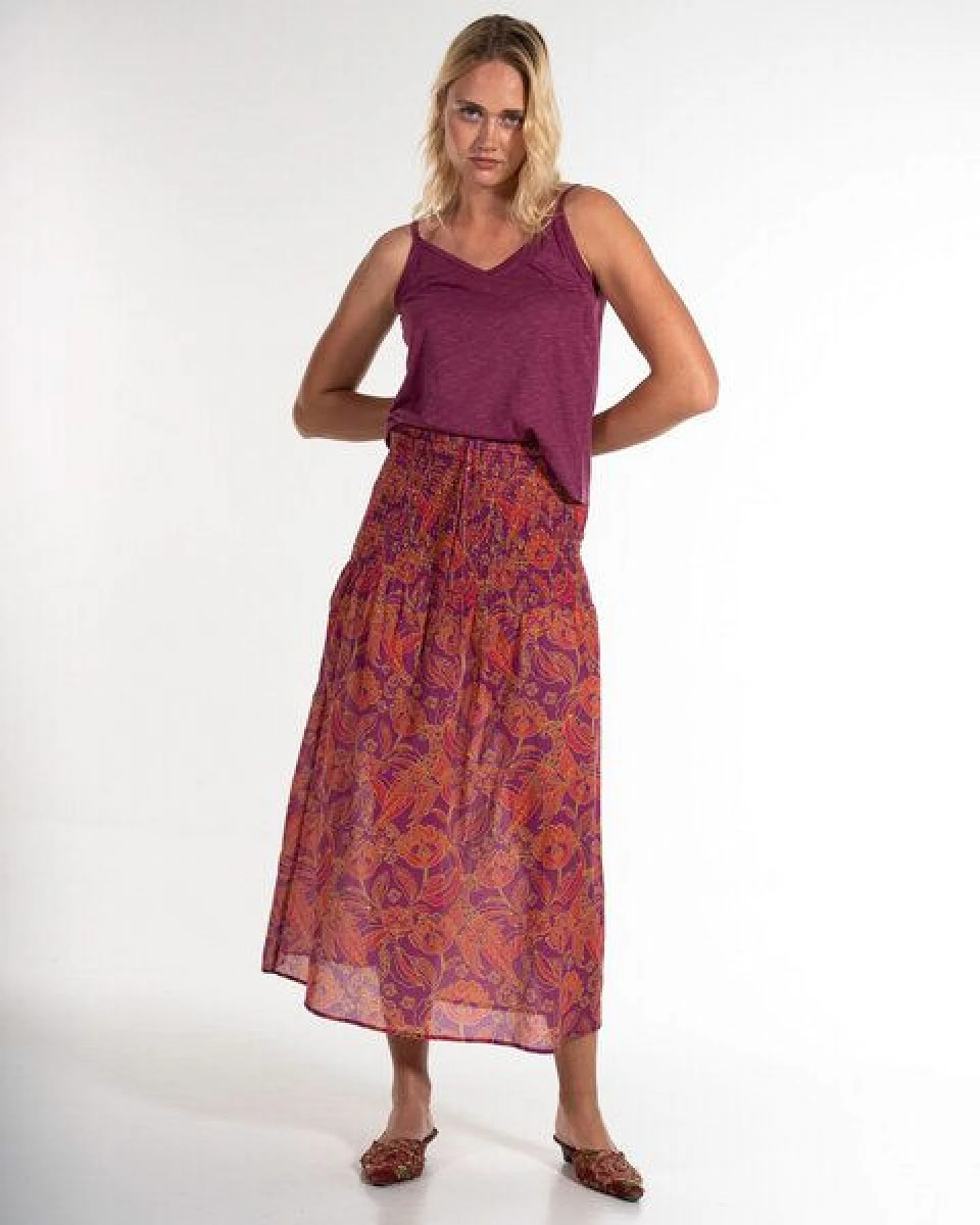 Alma & Lovis 2 in 1: Print-Kleid und -Rock aus Bio-Baumwoll-Batist – Ansicht 2