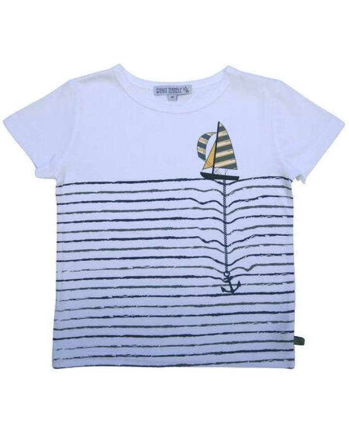 Enfant Terrible Baby und Kinder T-Shirt Segelboot 100 % Bio-Baumwolle