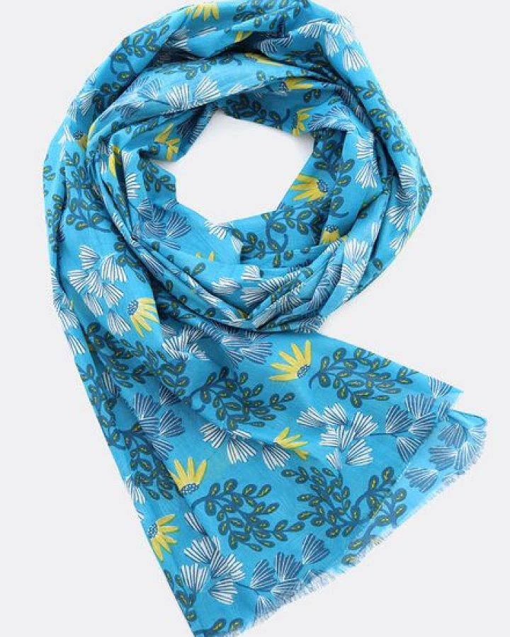 Djian Schal aus 100% Bio-Baumwolle – Fine Flowers