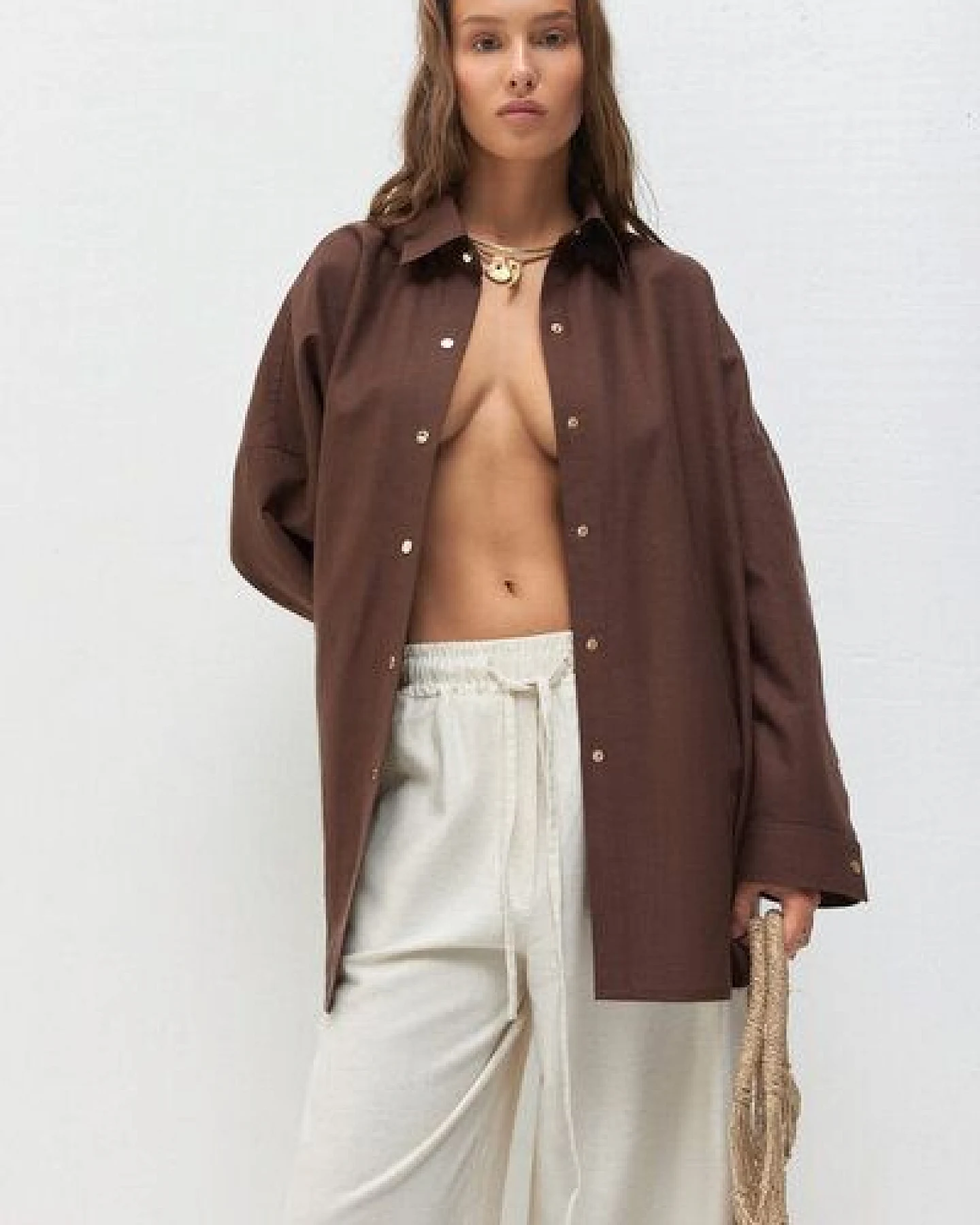 IVA RYCH Oversize Hemd mit Schmuckknöpfen I Deadstock – Ansicht 2