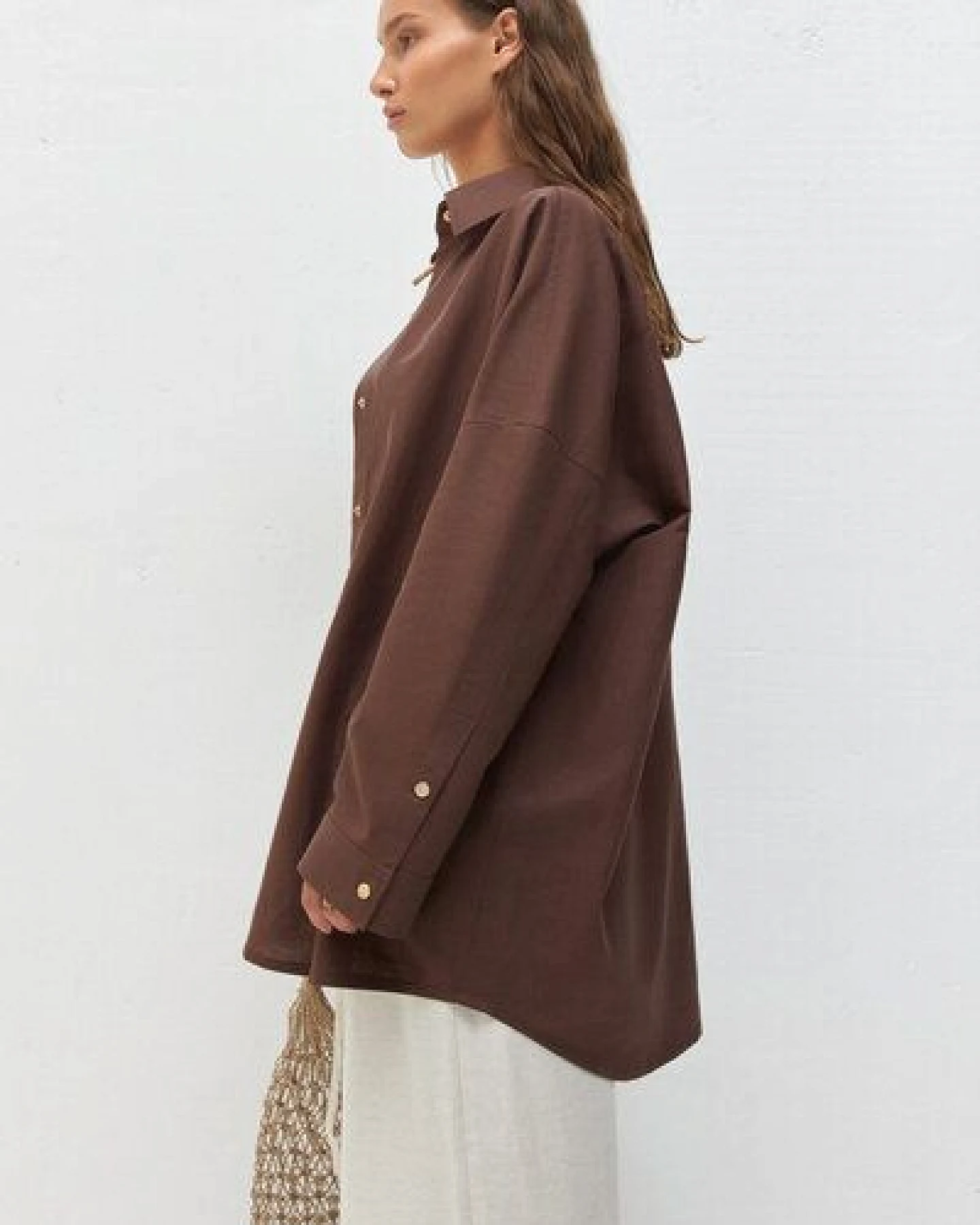 IVA RYCH Oversize Hemd mit Schmuckknöpfen I Deadstock – Ansicht 3