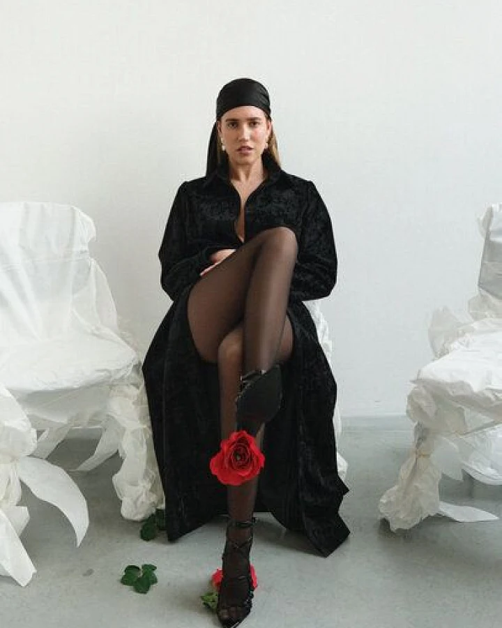 IVA RYCH Strukturiertes Hemdkleid I Deadstock