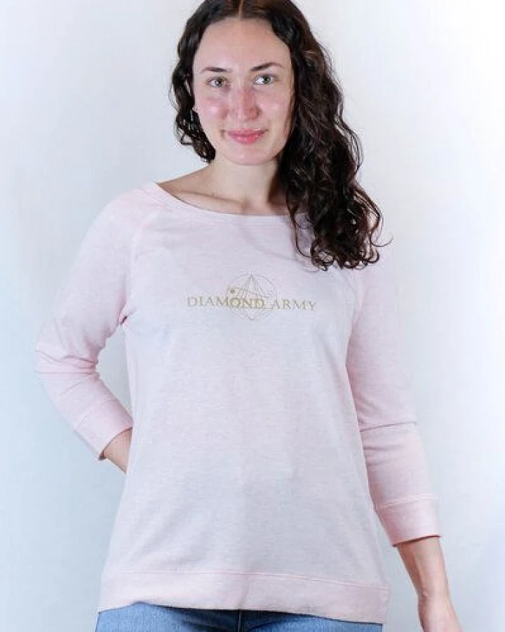 Diamond-Army Creme Pink Pullover