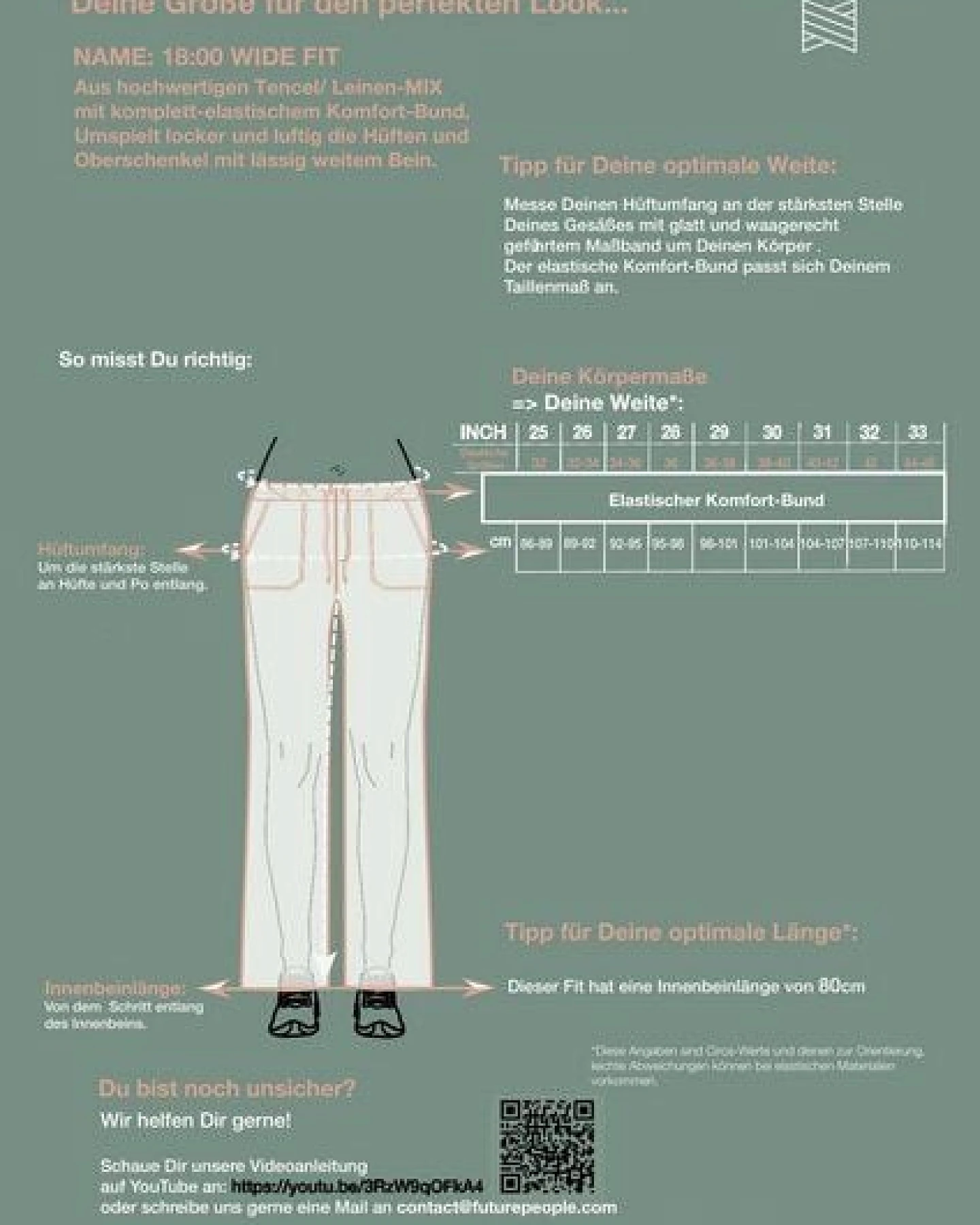 FUTURE:PEOPLE. 18:00 WIDE FIT POCKET - Damen Hose aus einem zertifizierten TENCEL-LEINEN MIX für heiße Sommertage (31800 0 3003) – Ansicht 2