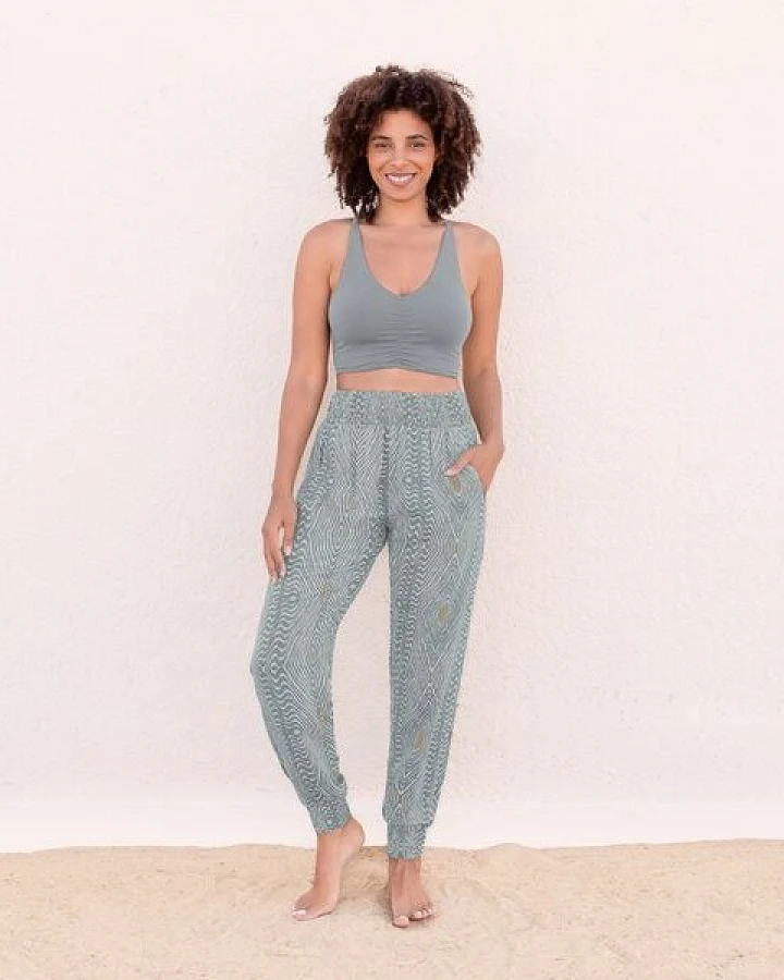 Jaya ANANDA ZUMBA - Damen - locker-leichte Sommerhose für Yoga und Freizeit