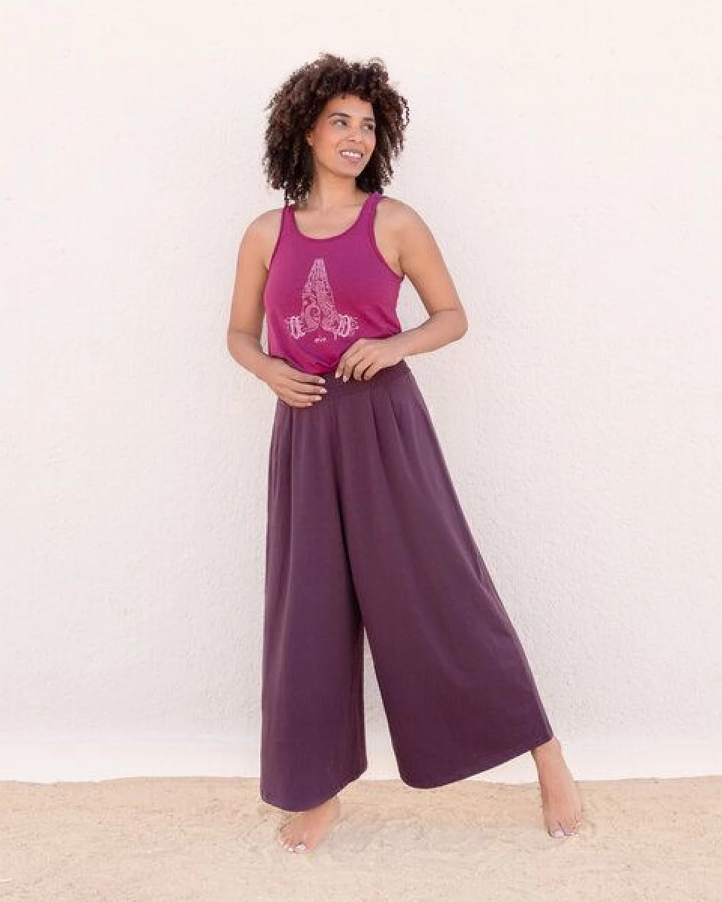 Jaya DIANA- lockere bis weite geschnittene lounge Pants, für jede Figur geeignet, für Yoga, Leisure, Arbeit oder Evenings – Ansicht 2