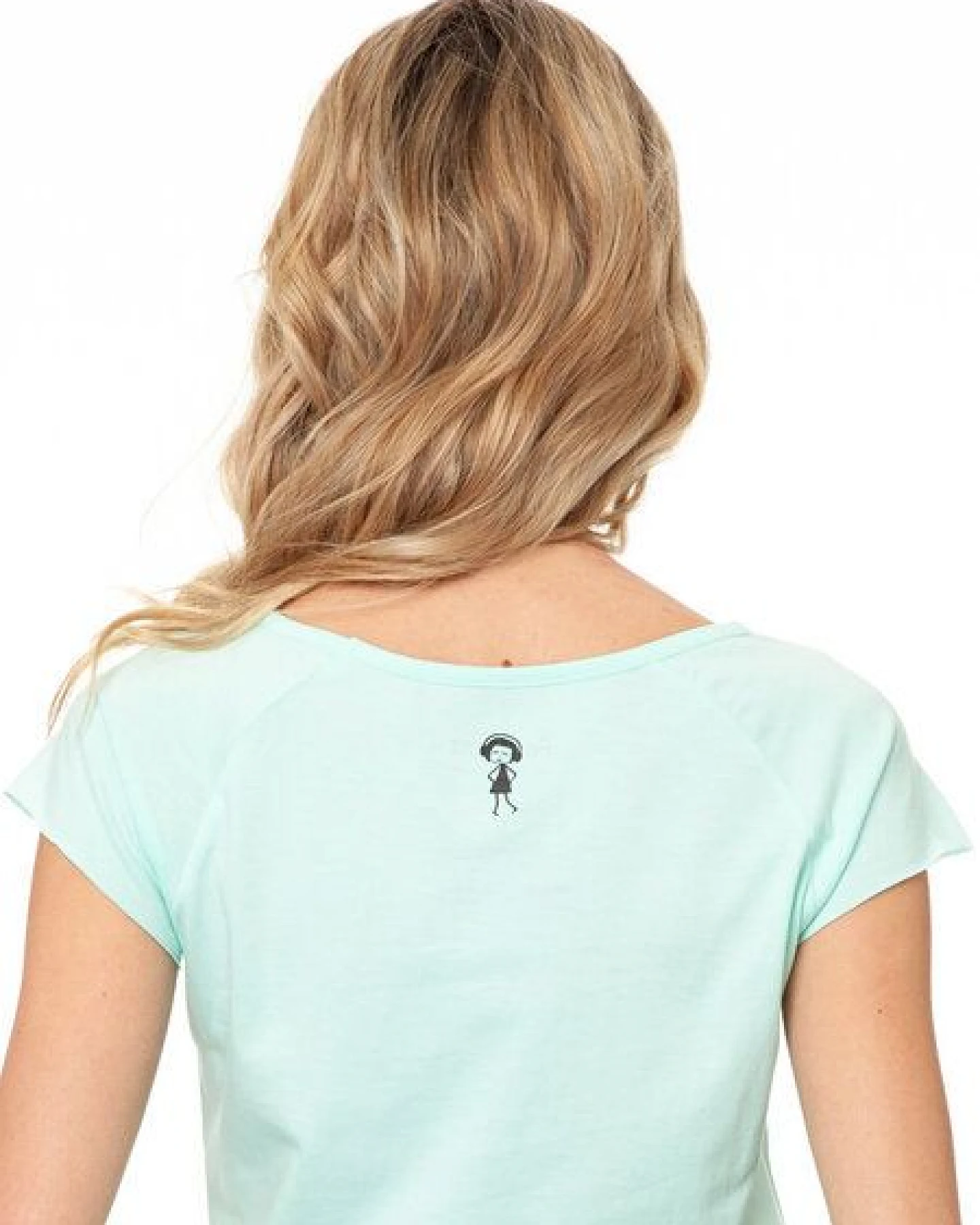 FellHerz Damen T-Shirt Swimming Pool moonlight jade bio & fair & vegan – Ansicht 2