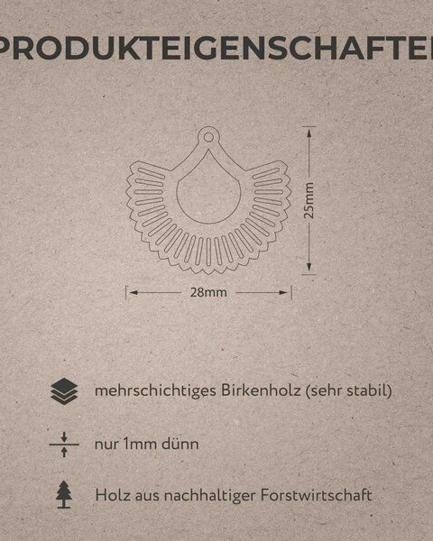 feinformart Ohrringe / Ohrhänger aus Holz - Boho – Ansicht 3