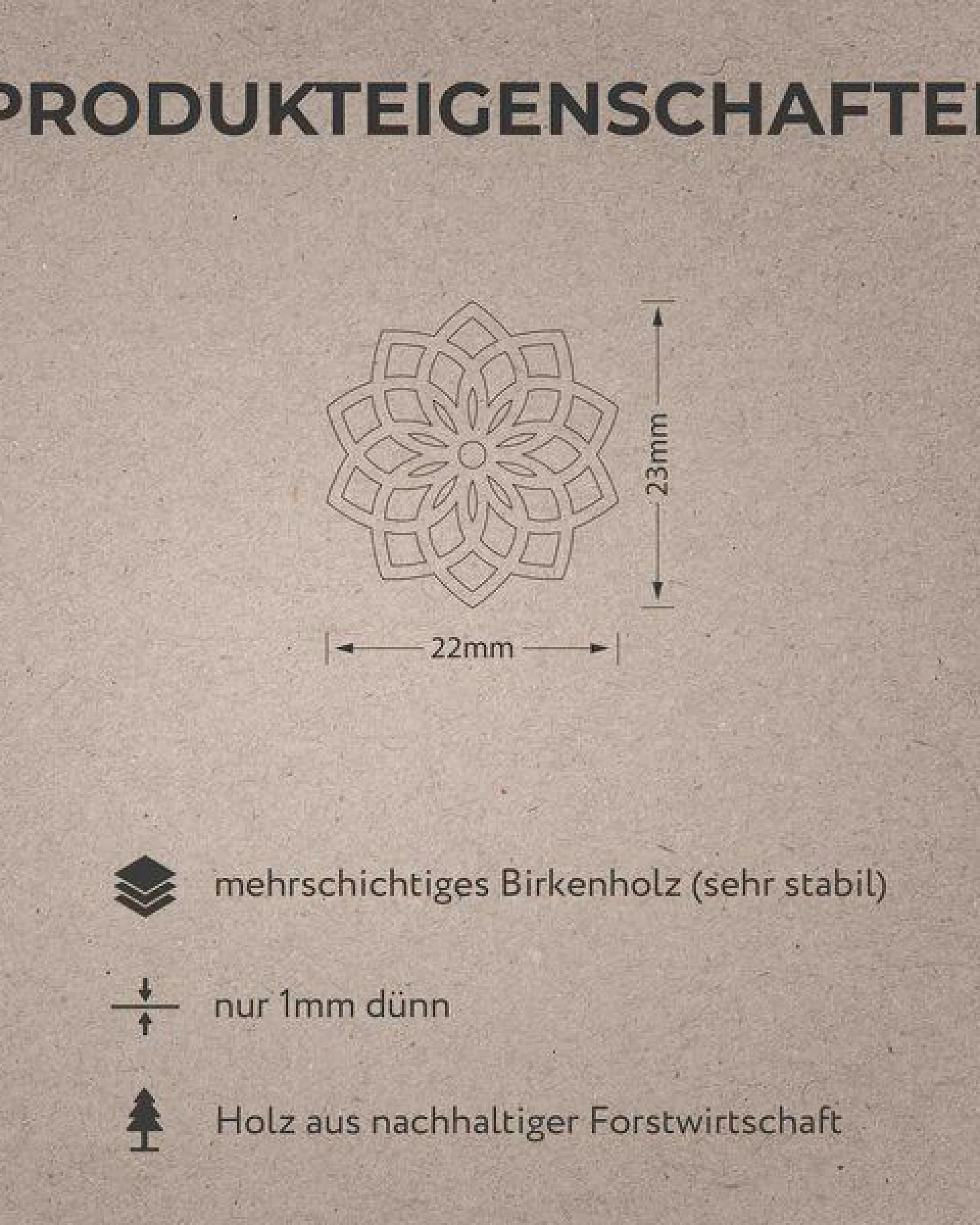 feinformart Ohrringe / Ohrhänger aus Holz - Mandala – Ansicht 3