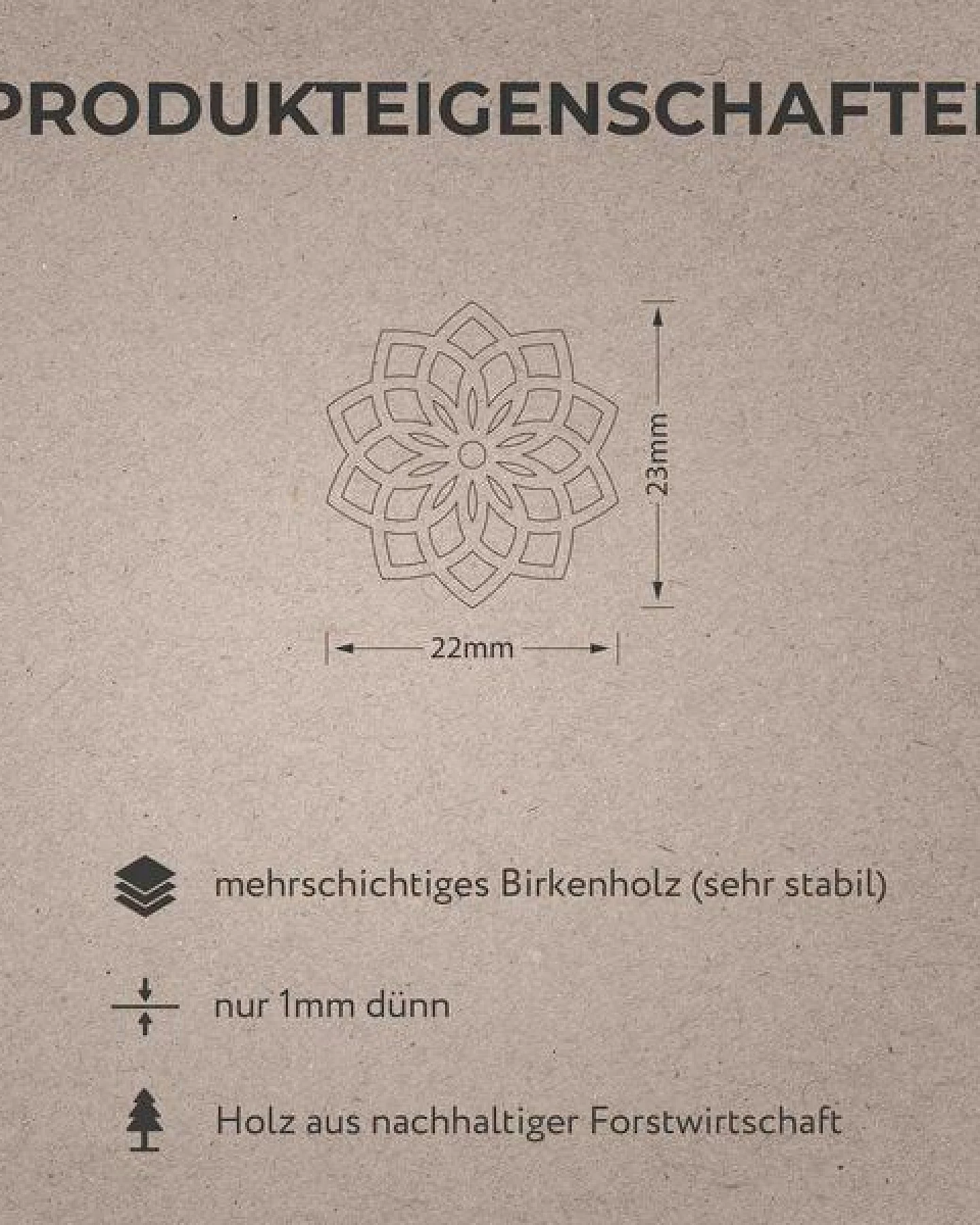 feinformart Ohrringe / Ohrhänger aus Holz - Mandala – Ansicht 3
