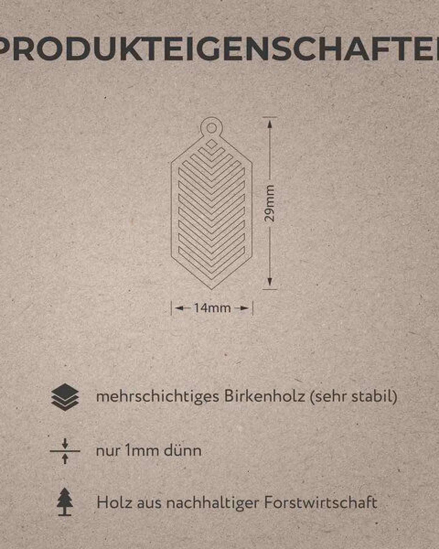 feinformart Ohrringe / Ohrhänger aus Holz - Geometric – Ansicht 3