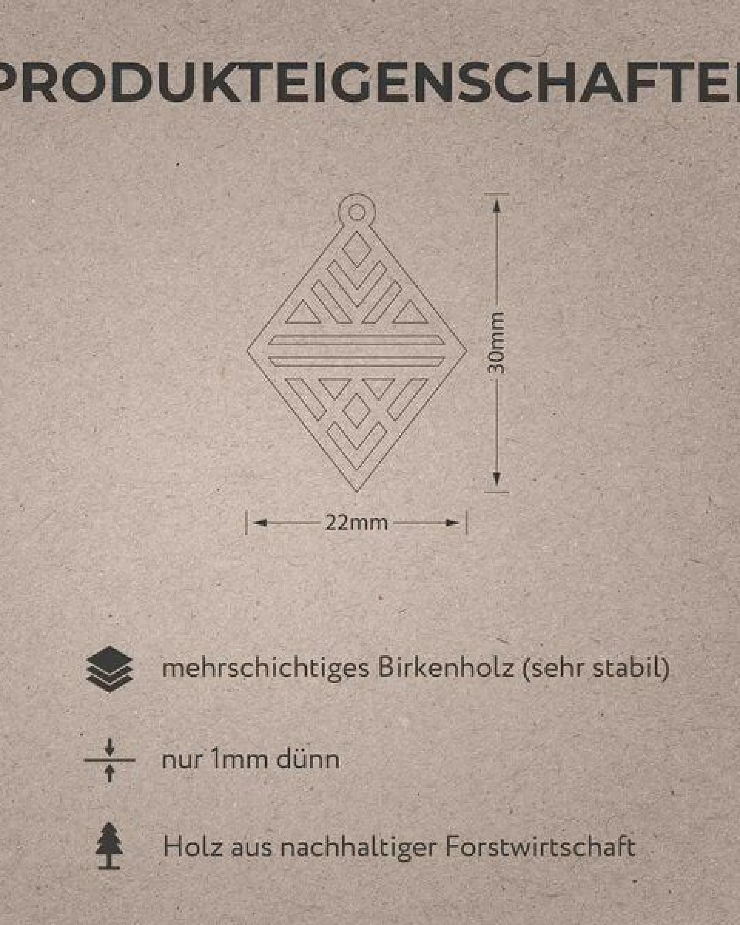 feinformart Ohrringe / Ohrhänger aus Holz - Tribal Echo – Ansicht 3