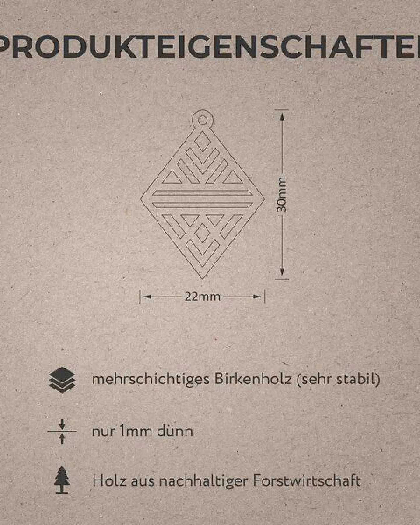 feinformart Ohrringe / Ohrhänger aus Holz - Tribal Echo – Ansicht 3