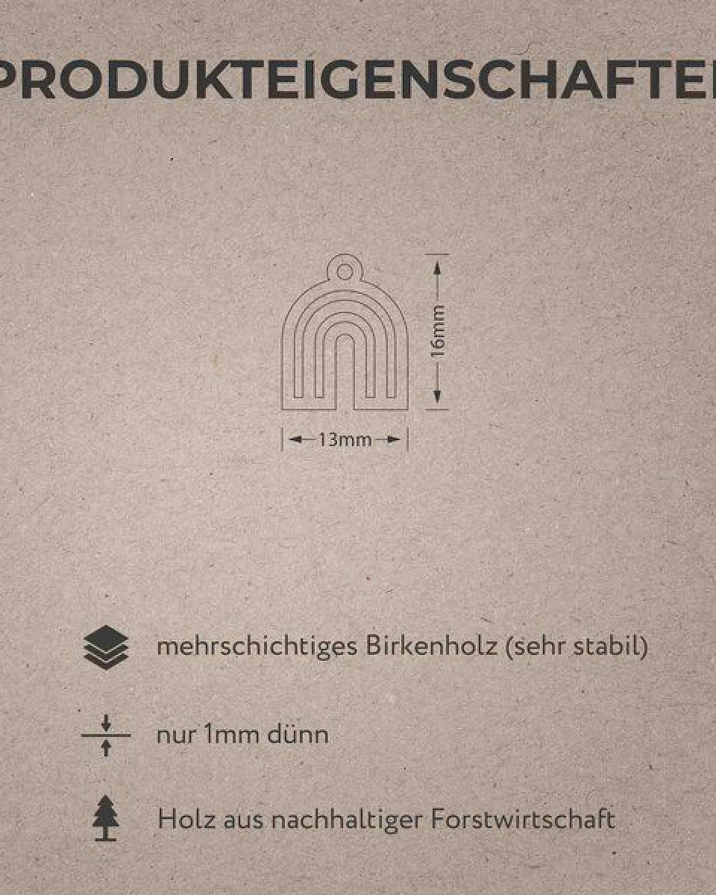 feinformart Ohrringe / Ohrhänger aus Holz - Rainbow – Ansicht 3