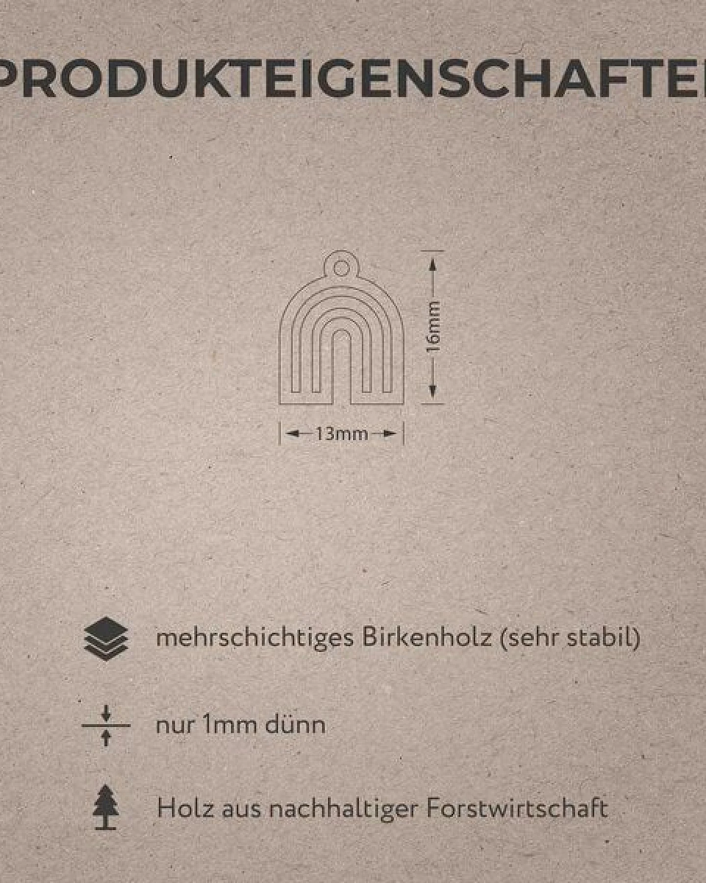 feinformart Ohrringe / Ohrhänger aus Holz - Rainbow – Ansicht 3