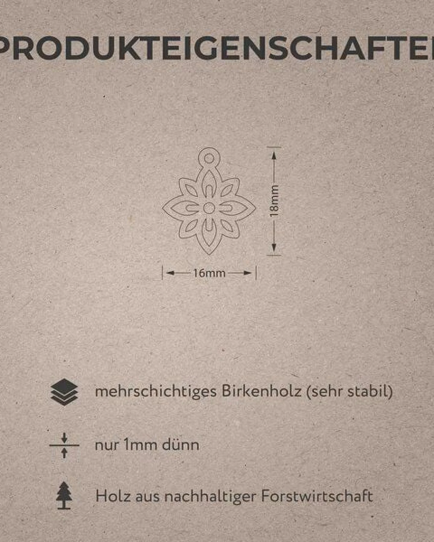 feinformart Ohrringe / Ohrhänger aus Holz - Flower mini – Ansicht 3