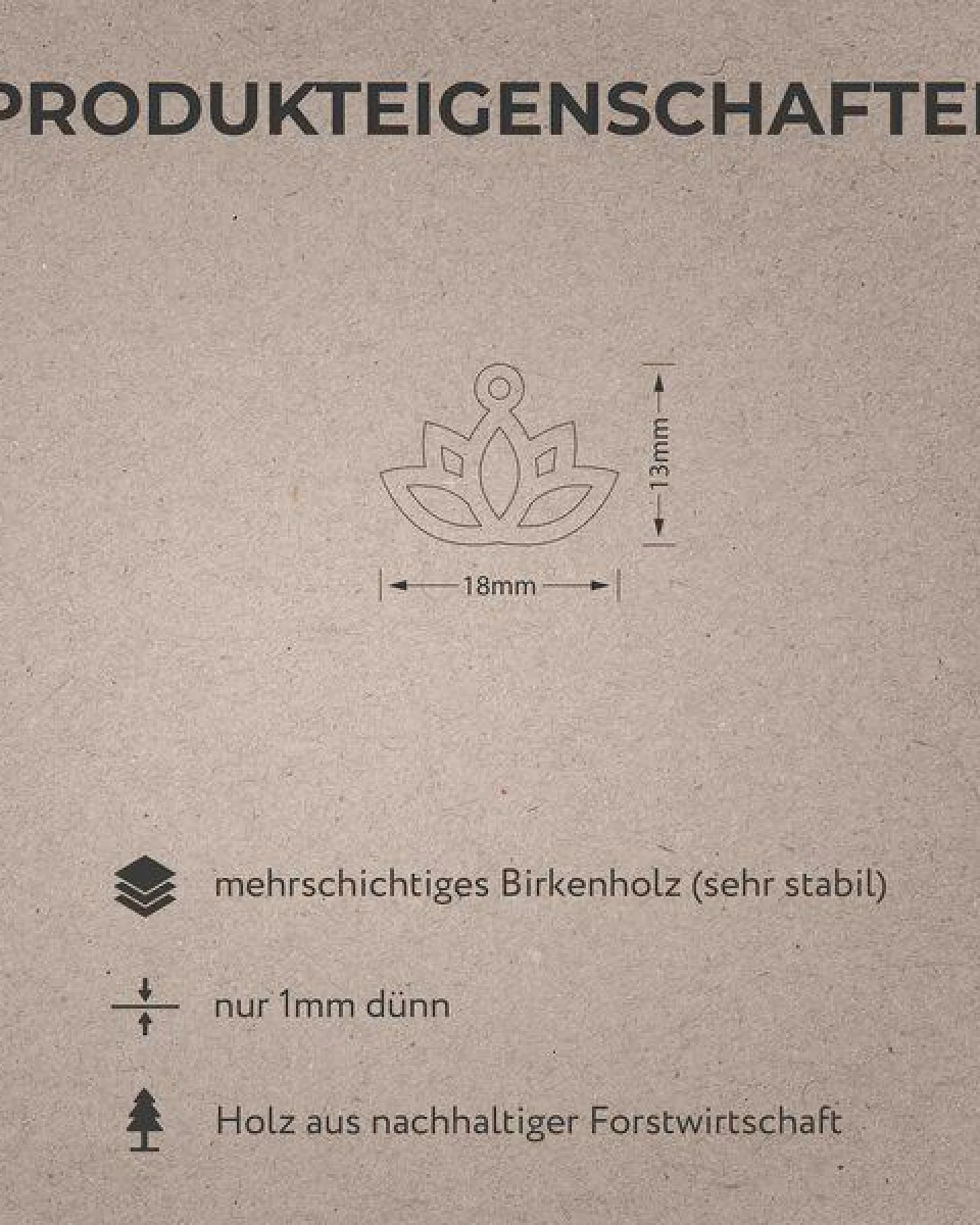feinformart Ohrringe / Ohrhänger aus Holz - Lotus – Ansicht 3