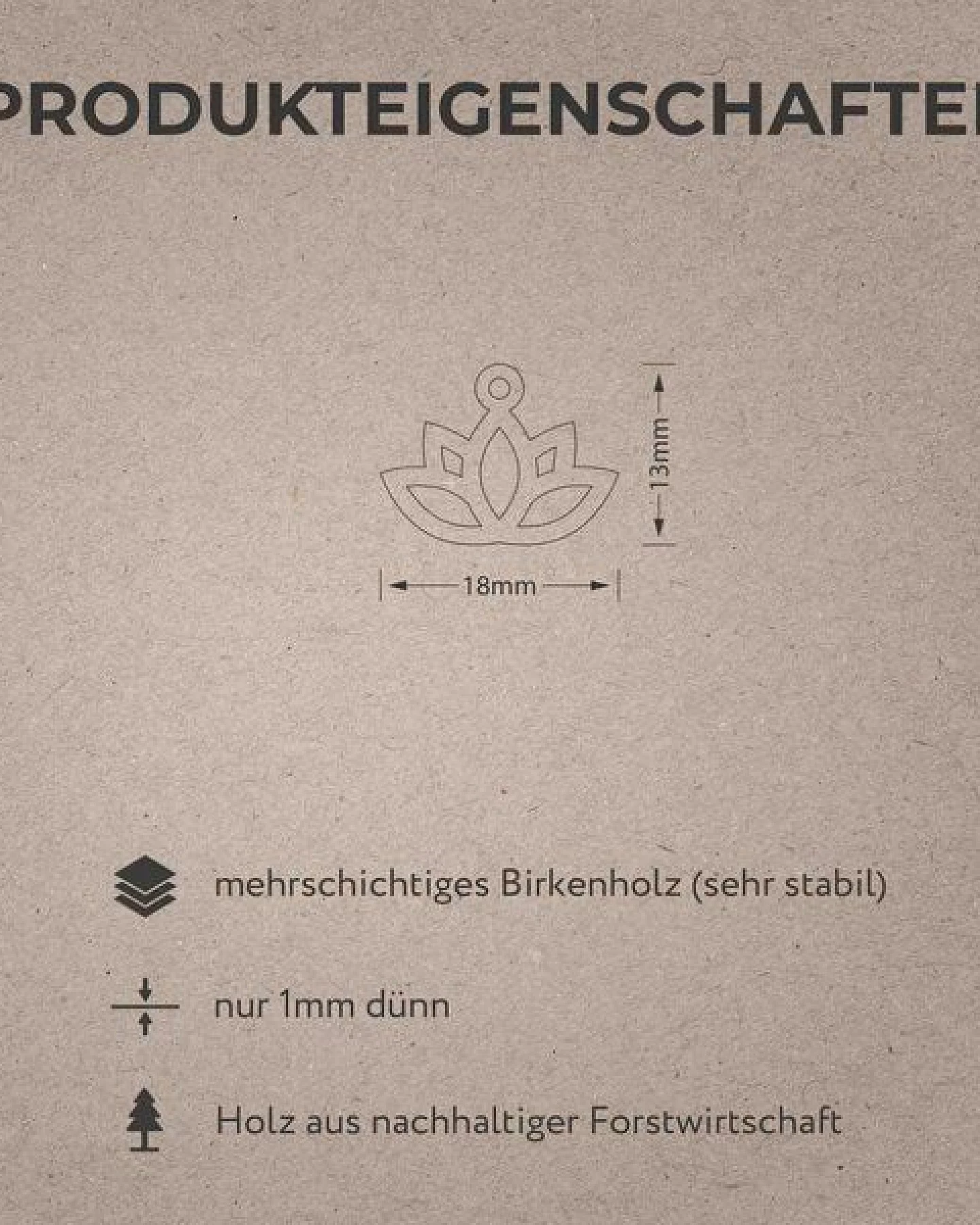 feinformart Ohrringe / Ohrhänger aus Holz - Lotus – Ansicht 3