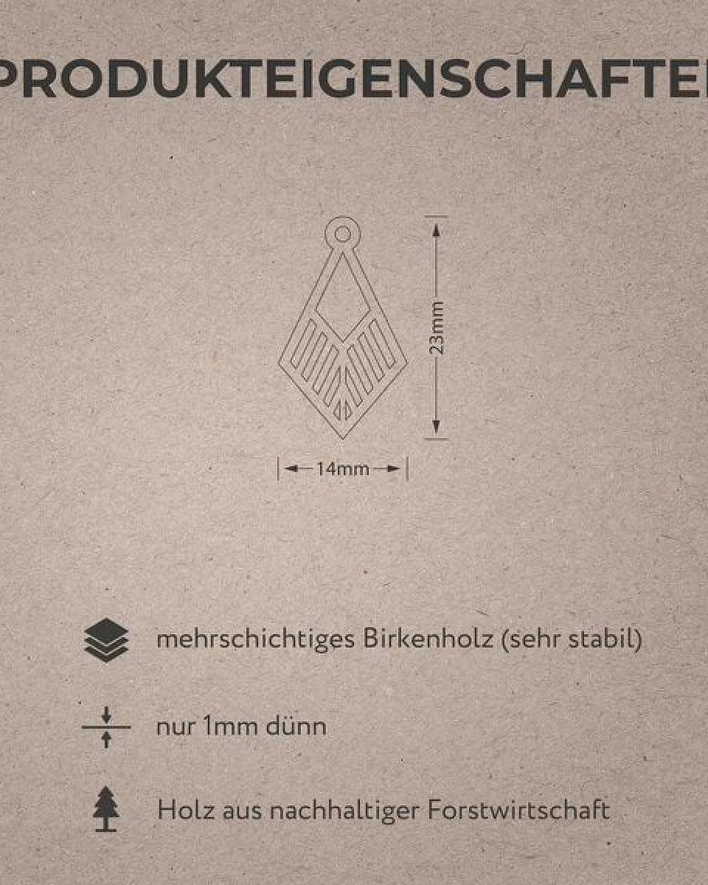 feinformart Ohrringe / Ohrhänger aus Holz - Tribe mini – Ansicht 3
