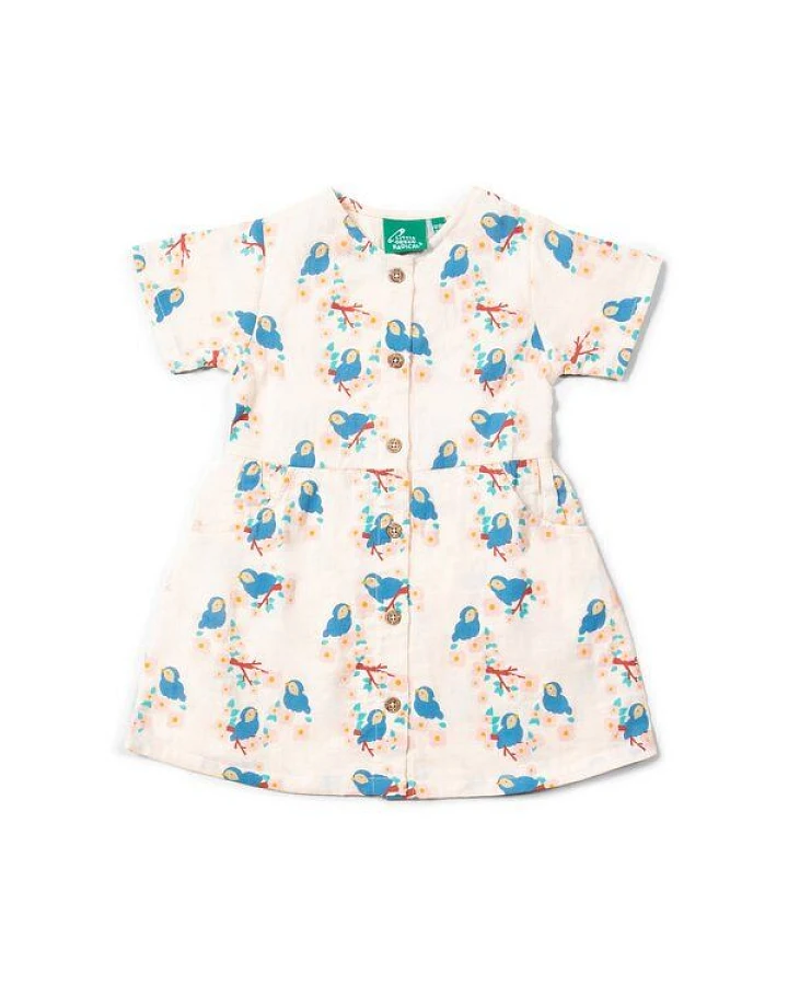 Little Green Radicals Kinder-Sommerkleid mit Knopfleiste – Fairtrade & GOTS-zertifiziert