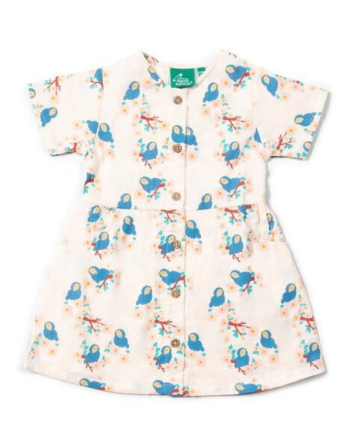 Little Green Radicals Kinder-Sommerkleid mit Knopfleiste – Fairtrade & GOTS-zertifiziert