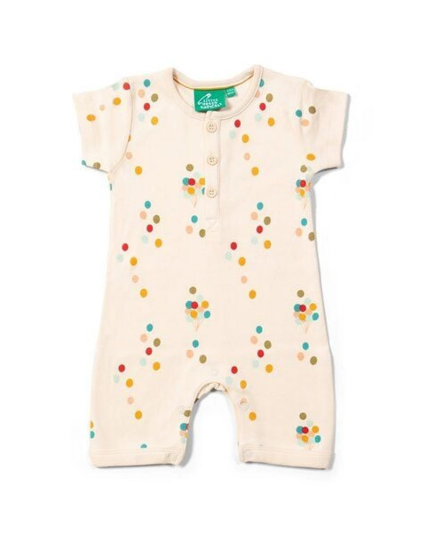 Little Green Radicals Baby Sommerstrampler mit Ballondruck – Fairtrade & GOTS-zertifiziert – Ansicht 2